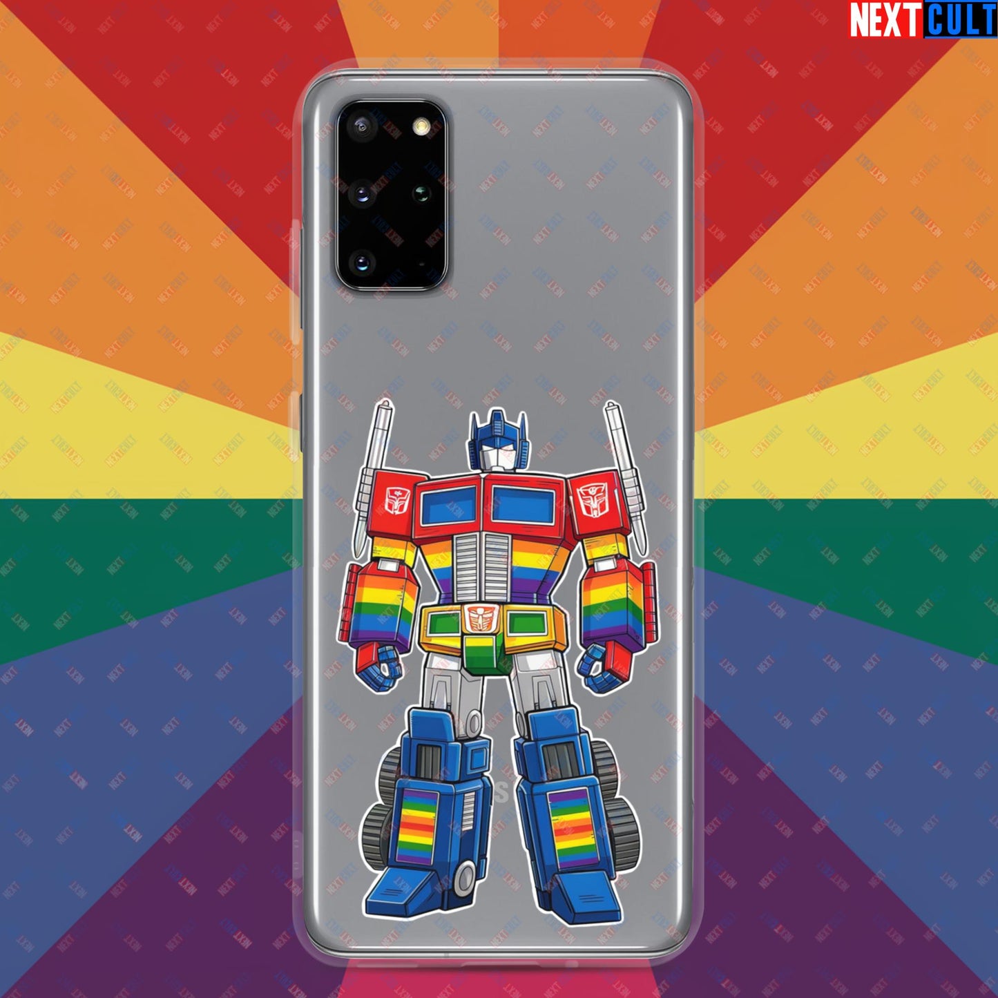 Transformer Transgender Pride Funny LGBTQ+ Clear Case for Samsung Samsung Galaxy S20 Plus Mobile Phone Cases LGBTQ+ Movies Transformers Next Cult Brand