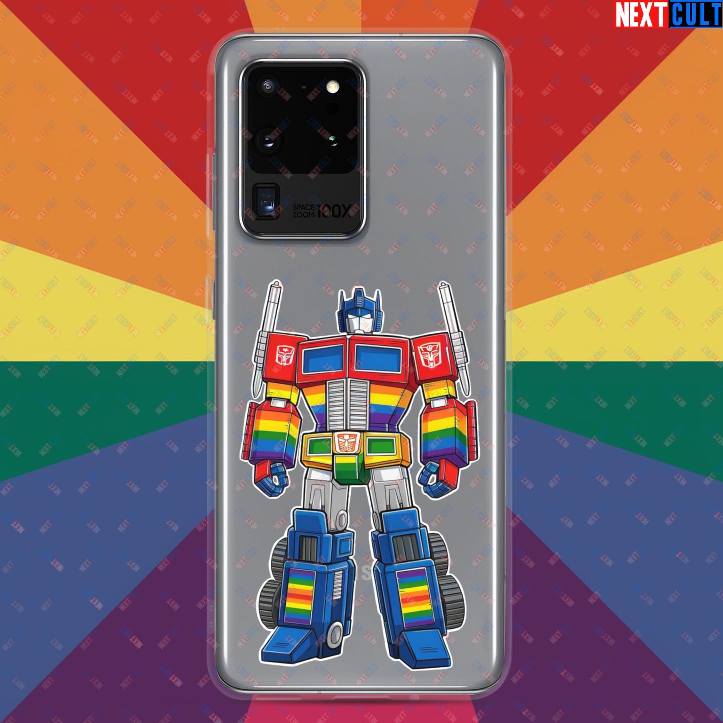 Transformer Transgender Pride Funny LGBTQ+ Clear Case for Samsung Samsung Galaxy S20 Ultra Mobile Phone Cases LGBTQ+ Movies Transformers Next Cult Brand