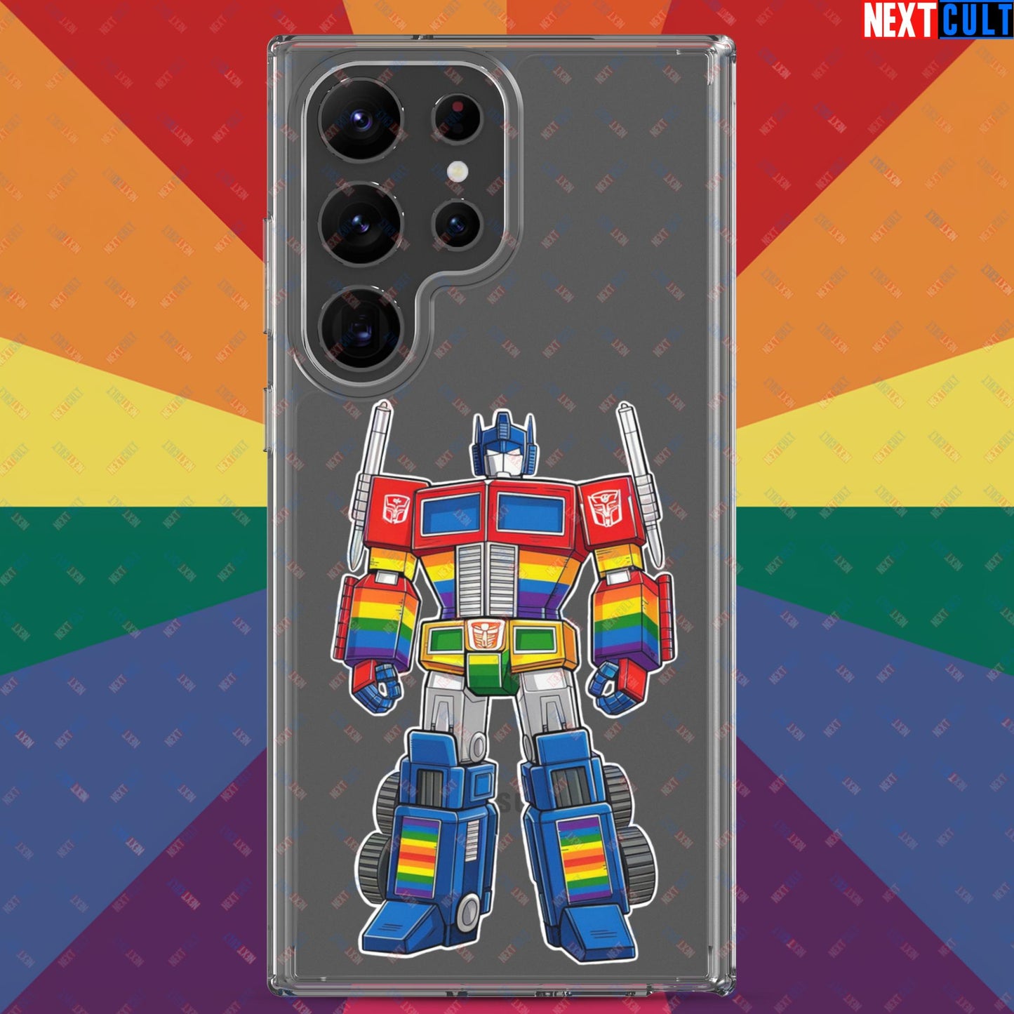 Transformer Transgender Pride Funny LGBTQ+ Clear Case for Samsung Samsung Galaxy S23 Ultra Mobile Phone Cases LGBTQ+ Movies Transformers Next Cult Brand