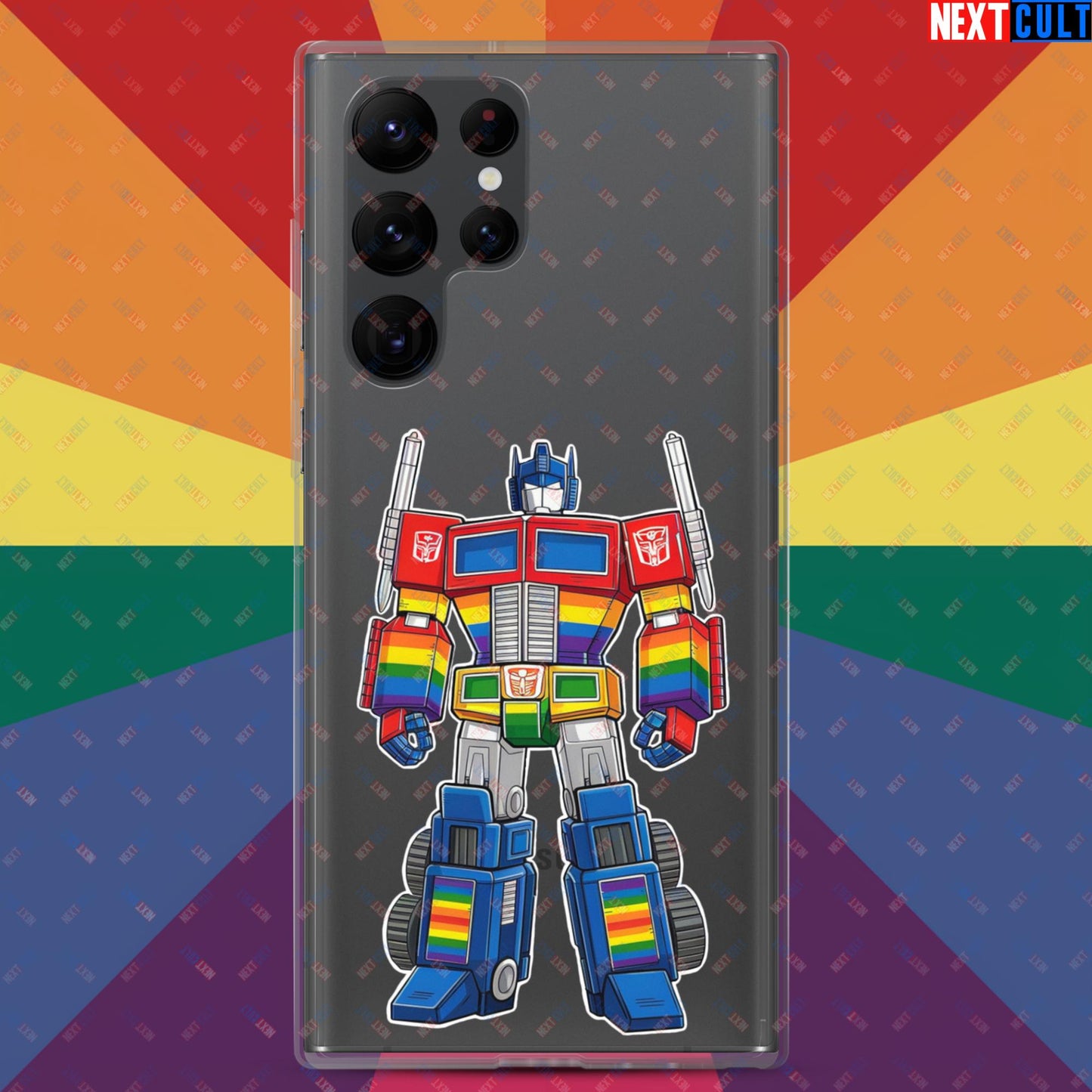 Transformer Transgender Pride Funny LGBTQ+ Clear Case for Samsung Samsung Galaxy S22 Ultra Mobile Phone Cases LGBTQ+ Movies Transformers Next Cult Brand