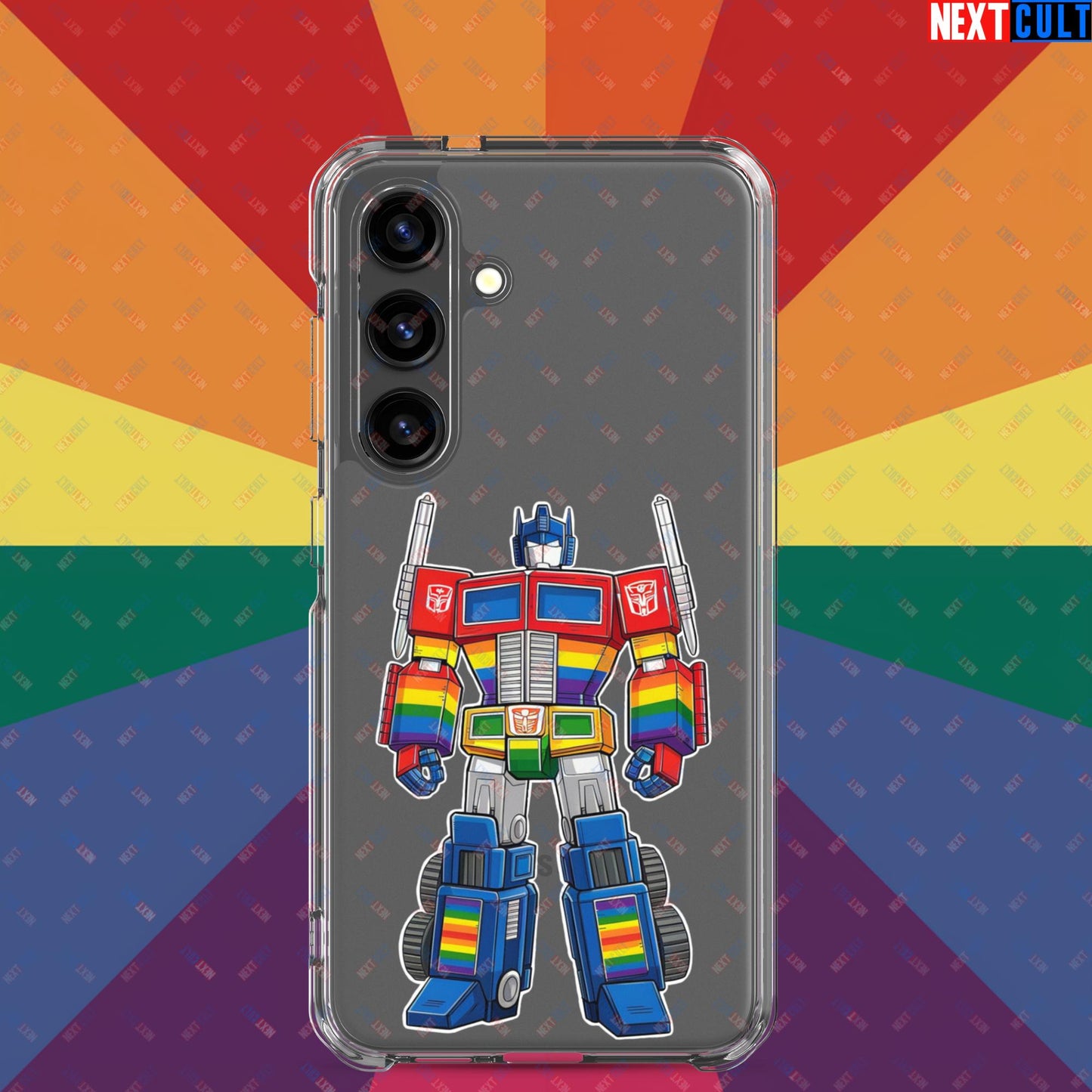 Transformer Transgender Pride Funny LGBTQ+ Clear Case for Samsung Samsung Galaxy S24 Mobile Phone Cases LGBTQ+ Movies Transformers Next Cult Brand