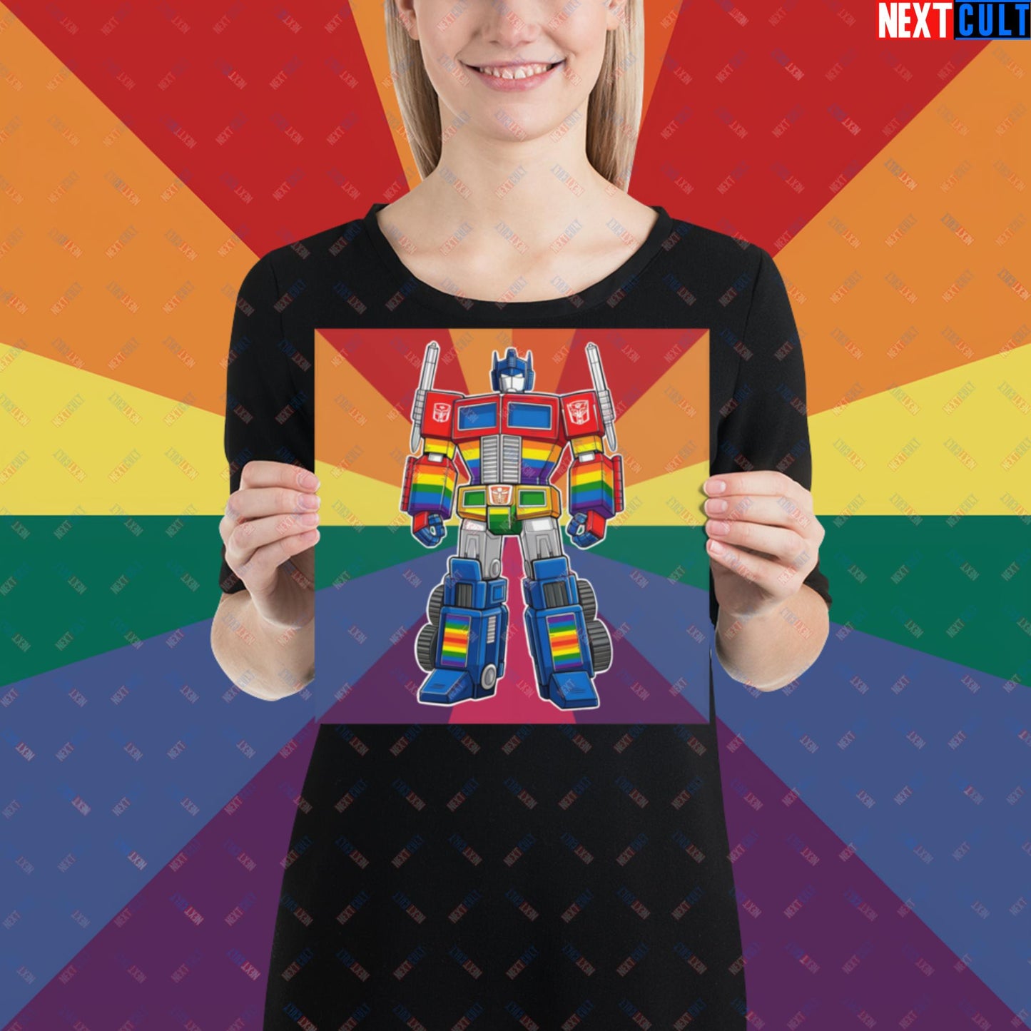 Transformer Transgender Pride Funny LGBTQ+ Poster 10″×10″ Posters LGBTQ+ Movies Transformers Next Cult Brand