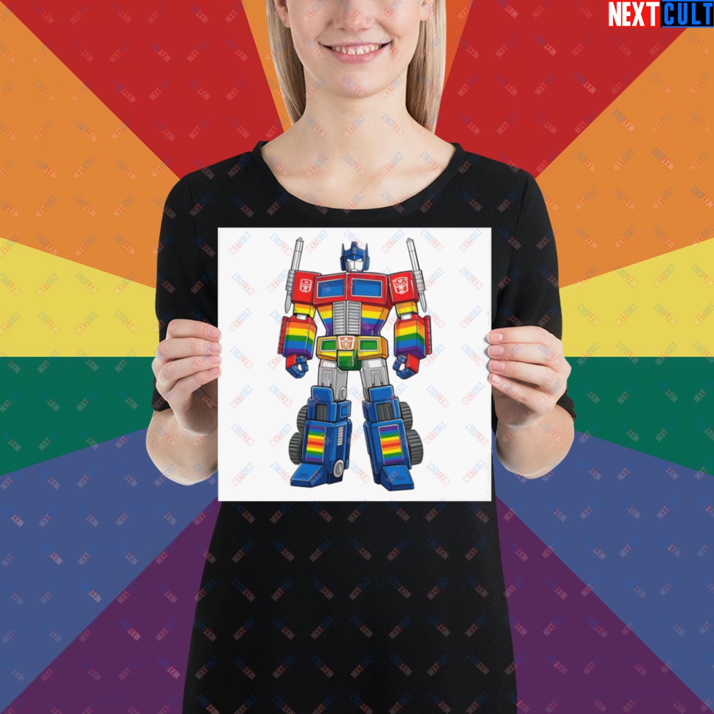 Transformer Transgender Pride Funny LGBTQ+ Poster 10″×10″ Posters LGBTQ+ Movies Transformers Next Cult Brand
