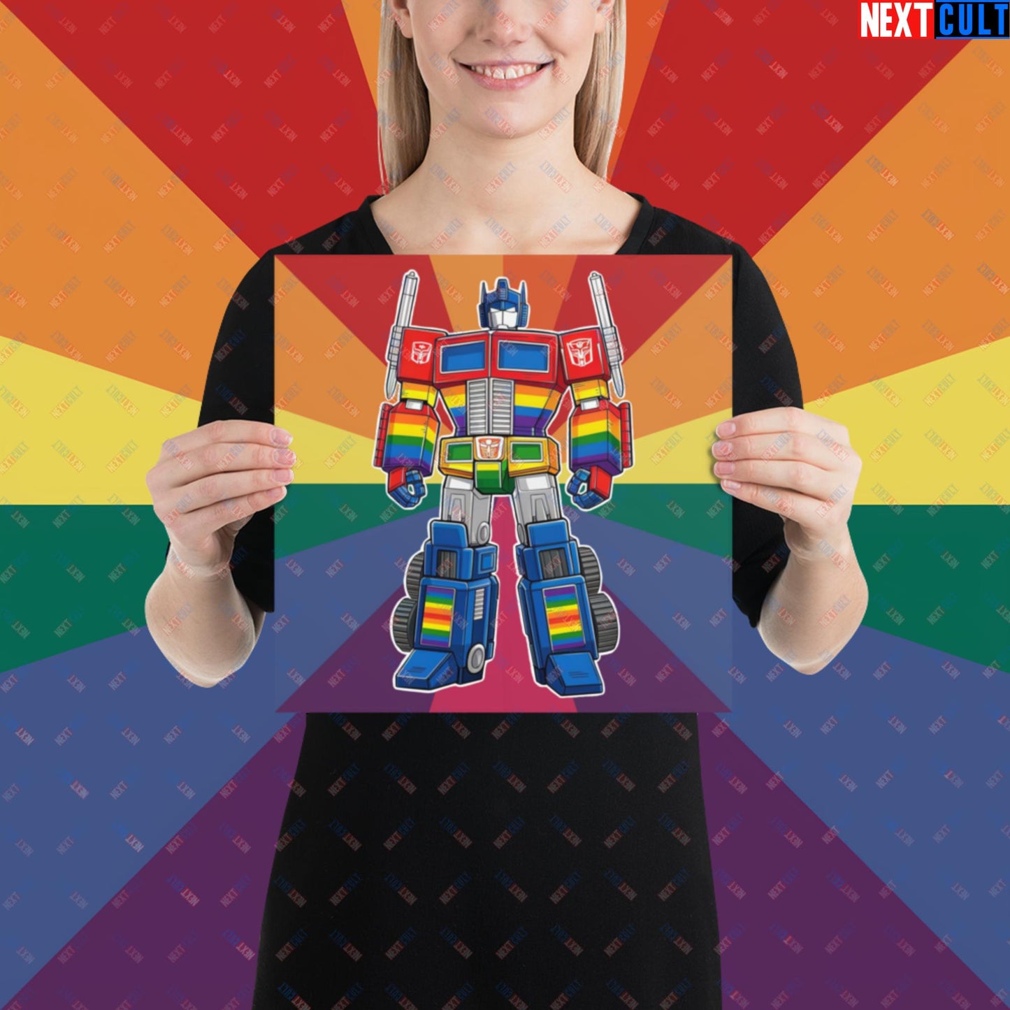 Transformer Transgender Pride Funny LGBTQ+ Poster 12″×12″ Posters LGBTQ+ Movies Transformers Next Cult Brand