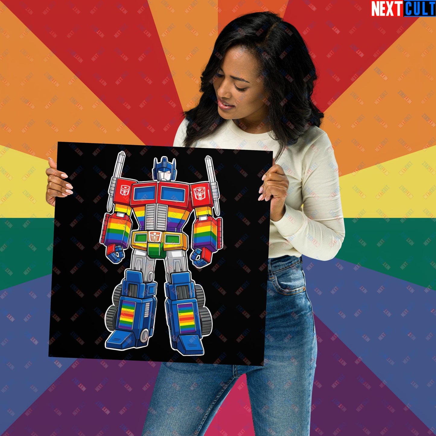 Transformer Transgender Pride Funny LGBTQ+ Poster 16″×16″ Posters LGBTQ+ Movies Transformers Next Cult Brand