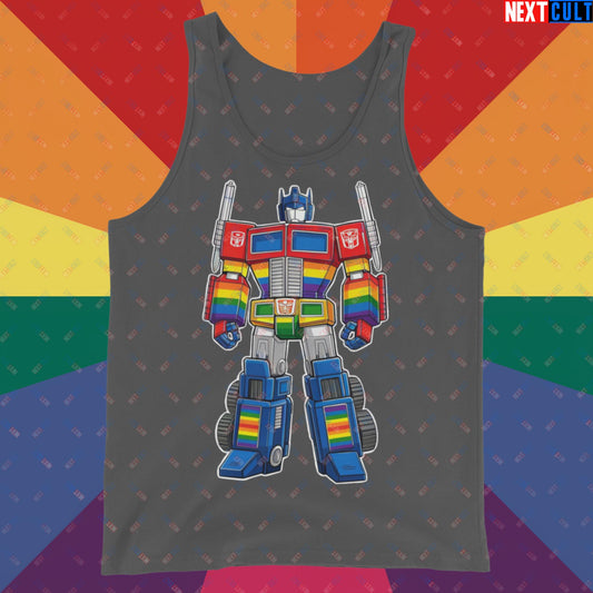 Transformer Transgender Pride Funny LGBTQ+ Tank Top Asphalt Tank Tops LGBTQ+ Movies Transformers Next Cult Brand