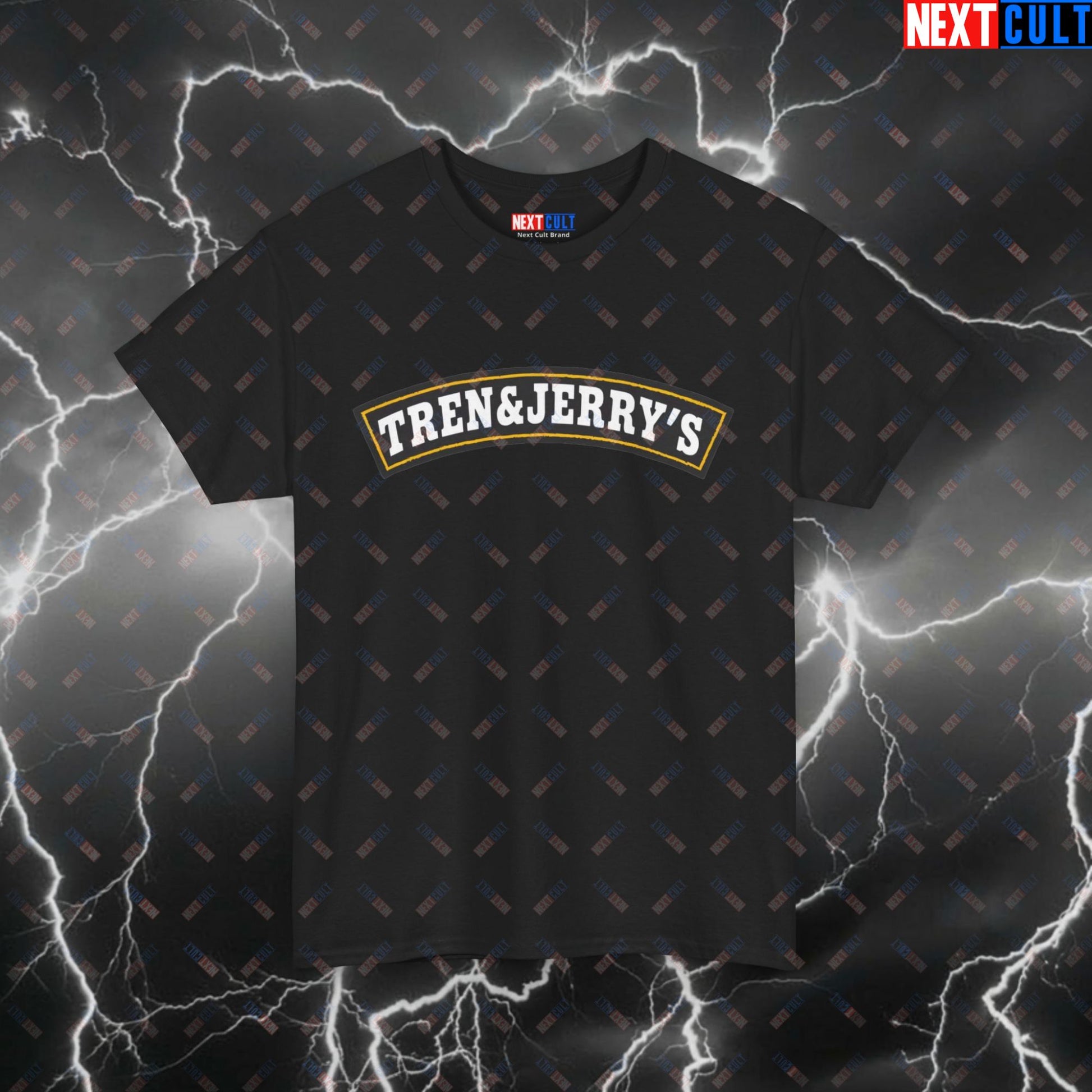 Tren & Jerry's Gym Funny Meme T-Shirt - Not Natty Workout Tee for Lifters, Bodybuilding Pump Cover & Fitness Gains Tshirt T-shirts Bodybuilding Bulking Fast Food Fitness Gym Natty Pump Cover Steroids Workout Printify