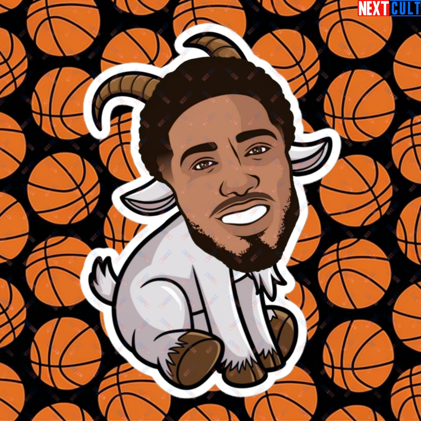 Tyrese Haliburton G.O.A.T. Sticker - Funny Basketball Meme Decal - Indiana Pacers GOAT Print - Perfect Gift for Basketball Fans Bubble-free stickers 5.5″×5.5″ Stickers Basketball G.O.A.T. Indiana Pacers NBA Tyrese Haliburton Next Cult Brand