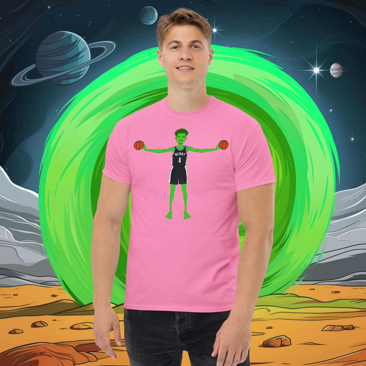 Victor Wembanyama Alien Wemby Funny NBA Basketball San Antonio Spurs Unisex tee Azalea T-shirts Basketball NBA San Antonio Spurs Victor Wembanyama Wemby Next Cult Brand