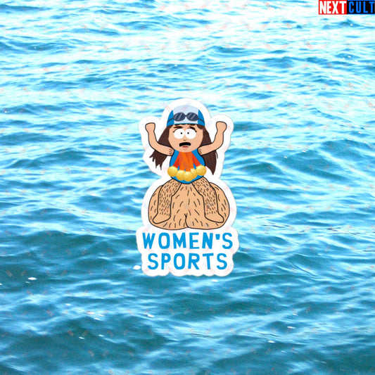 Women's Sports Funny Lia Thomas Swimming Female Sports Trans Athlete Bubble-free stickers 3″×3″ Stickers LGBTQ+ South Park TV Shows Next Cult Brand