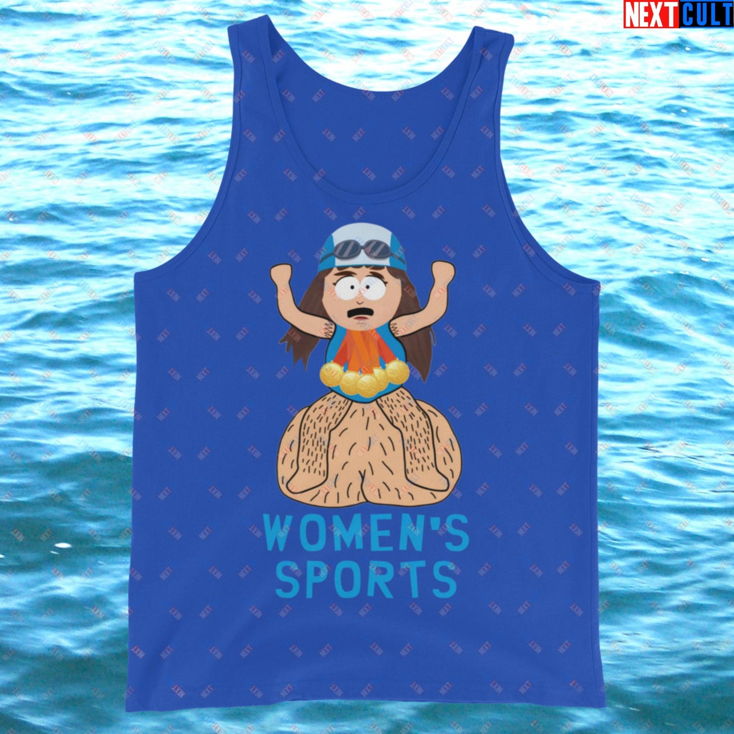 Women's Sports Funny Lia Thomas Swimming Female Sports Trans Athlete Tank Top True Royal Tank Tops LGBTQ+ South Park TV Shows Next Cult Brand