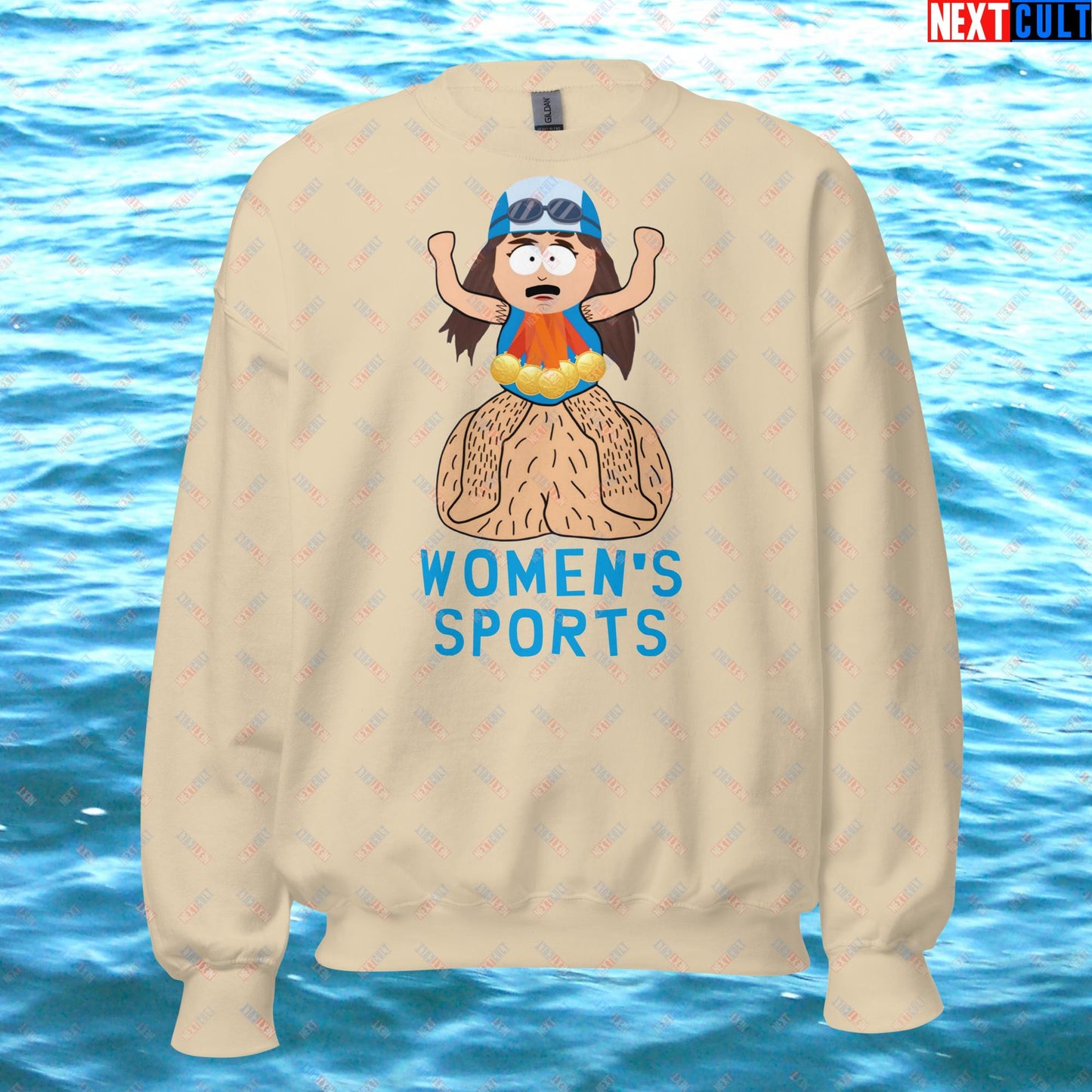 Women's Sports Funny Lia Thomas Swimming Female Sports Trans Athlete Unisex Sweatshirt Sand Sweatshirts LGBTQ+ South Park TV Shows Next Cult Brand