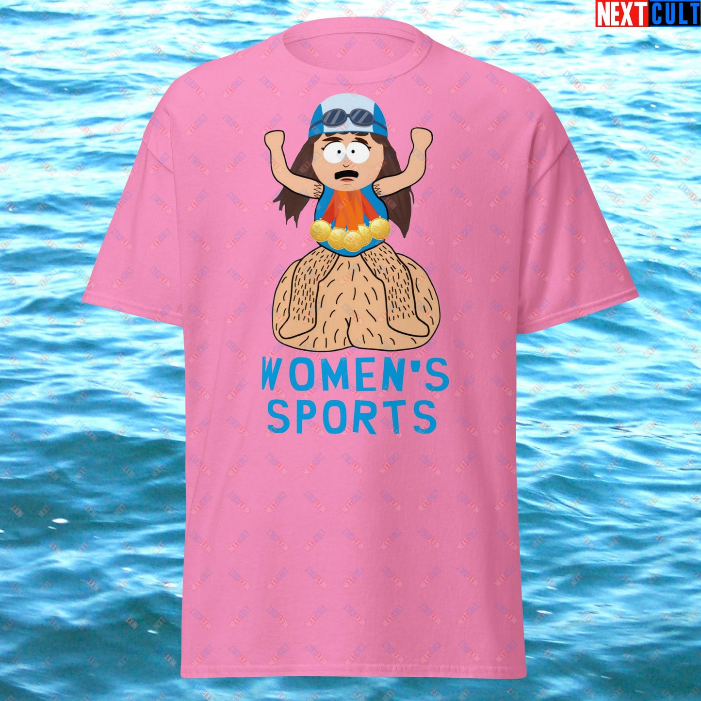 Women's Sports Funny Lia Thomas Swimming Female Sports Trans Athlete Unisex tee Azalea T-shirts LGBTQ+ South Park TV Shows Next Cult Brand
