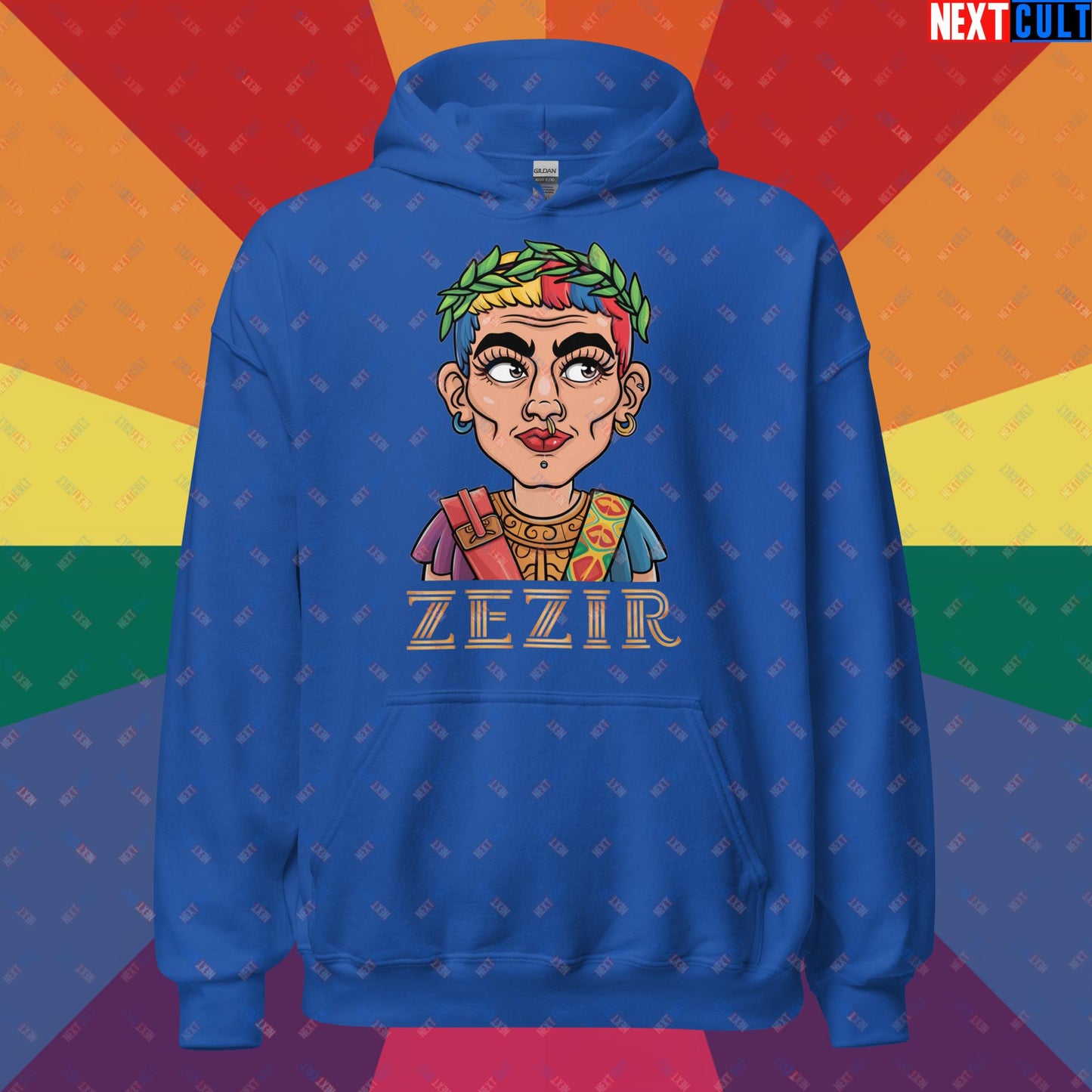 ZeZir Funny Gender Neutral Non-Binary Pronouns Unisex Hoodie Royal Hoodies LGBTQ+ Next Cult Brand
