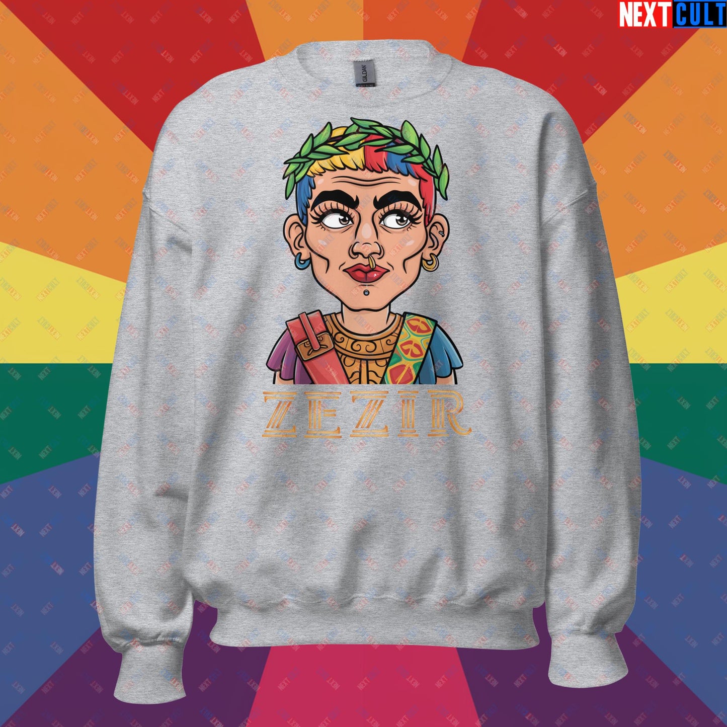 ZeZir Funny Gender Neutral Non-Binary Pronouns Unisex Sweatshirt Sport Grey Sweatshirts LGBTQ+ Next Cult Brand