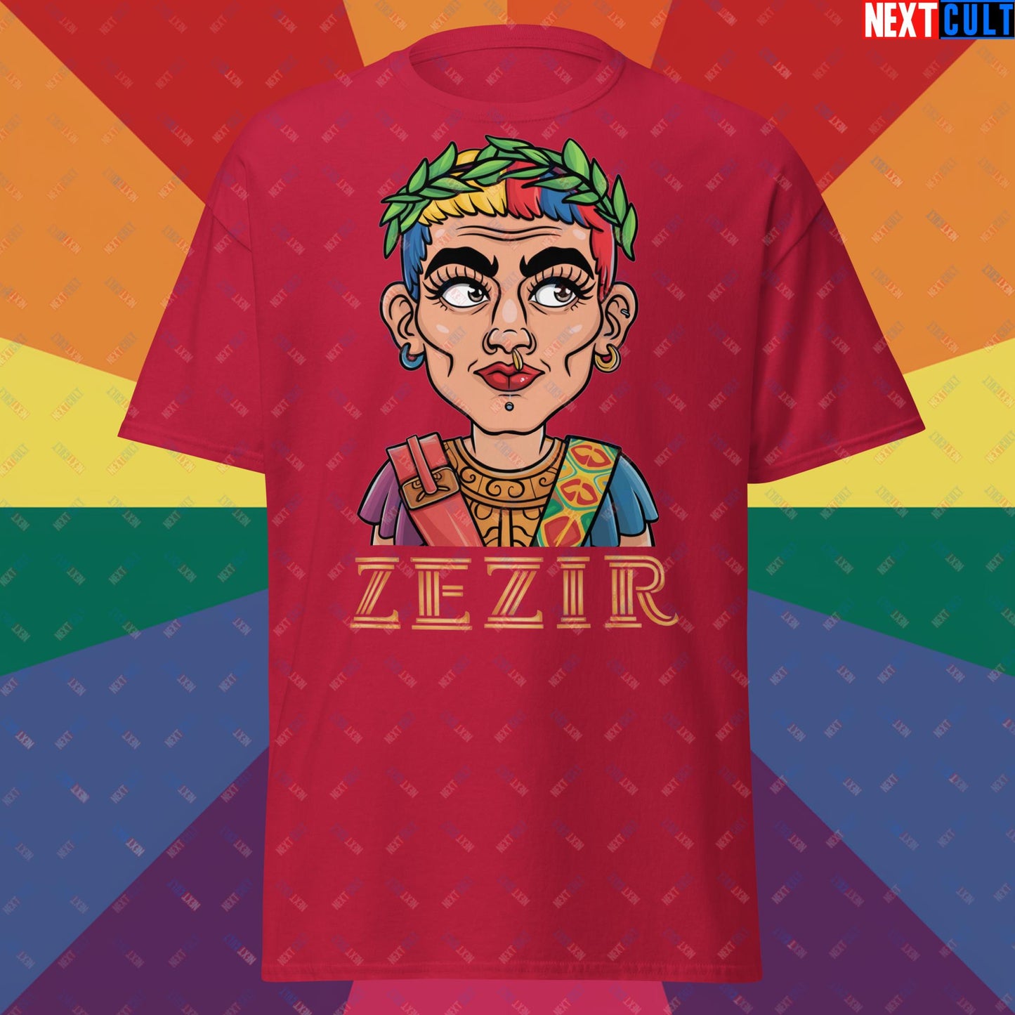 ZeZir Funny Gender Neutral Non-Binary Pronouns Unisex tee Cardinal T-shirts LGBTQ+ Next Cult Brand