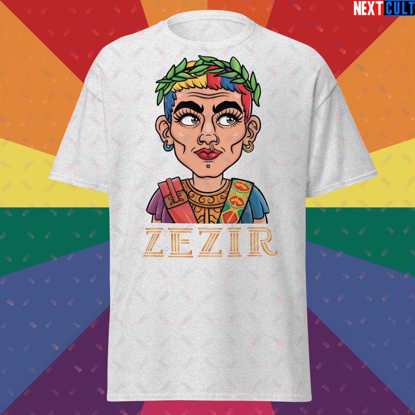 ZeZir Funny Gender Neutral Non-Binary Pronouns Unisex tee Ash T-shirts LGBTQ+ Next Cult Brand