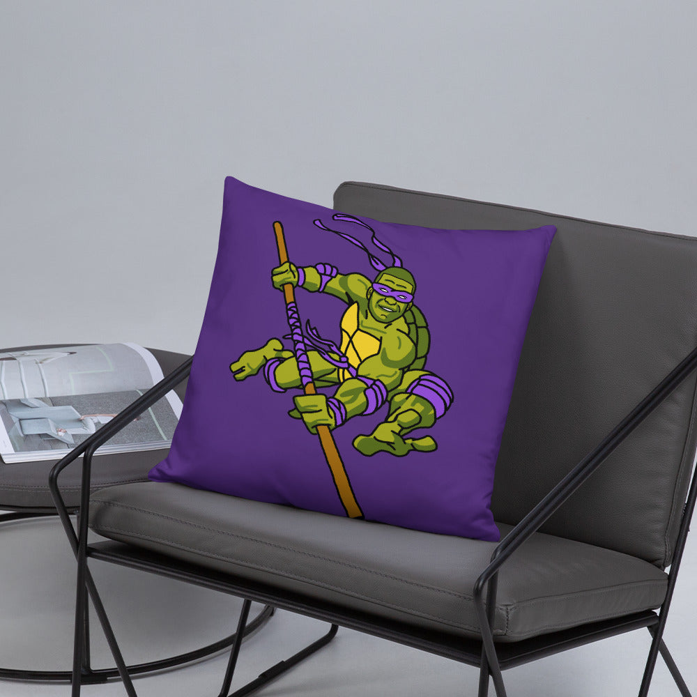 Kylian Mbappe Purple Ninja Turtle Donatello Basic Pillow Pillows Football Kylian Mbappe Ninja Turtles PSG Real Madrid Next Cult Brand