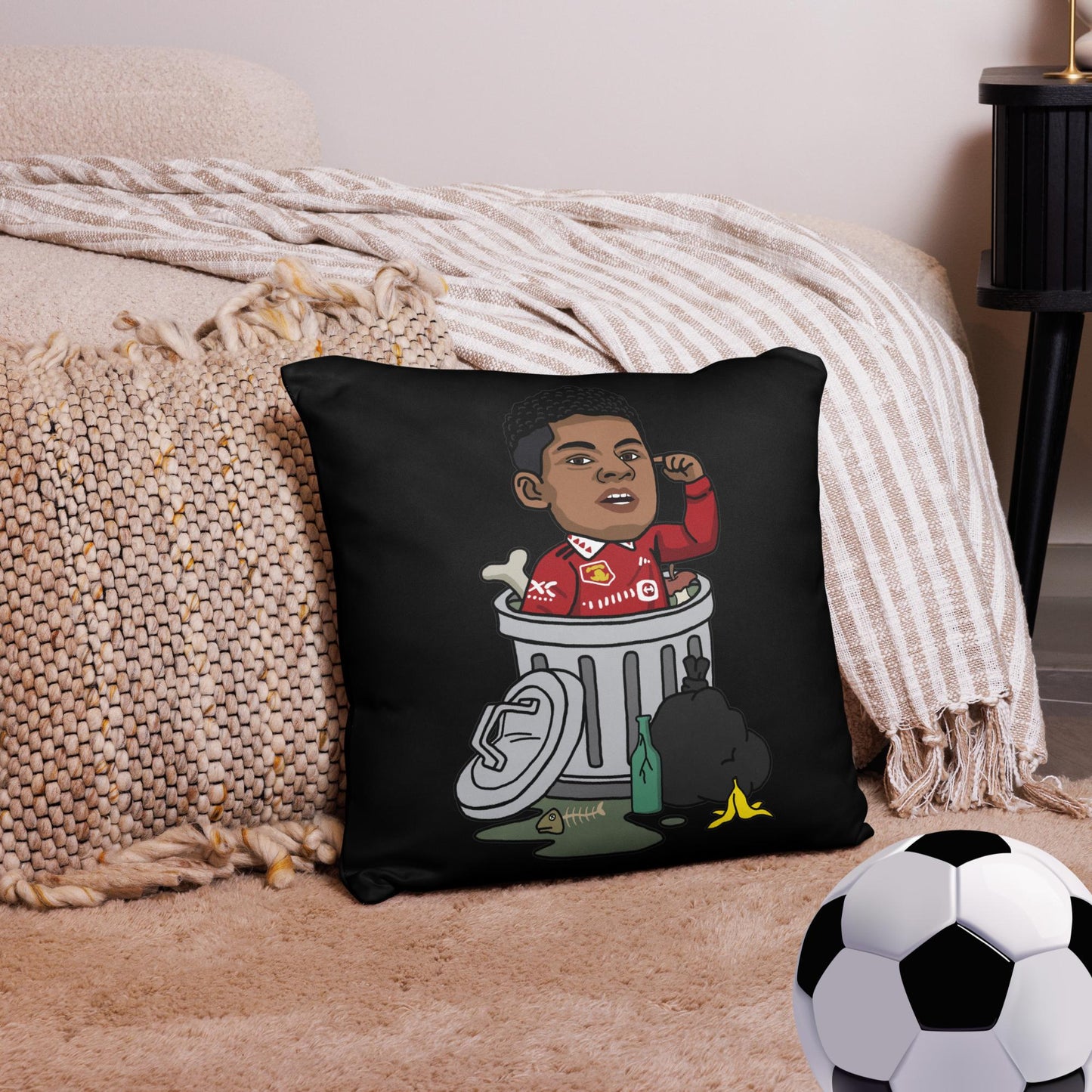 Trashford Marcus Rashford Manchester United Gift Man United Gift Marcus Rashford Pillow 18″×18″ Pillows Football Manchester United Marcus Rashford Next Cult Brand