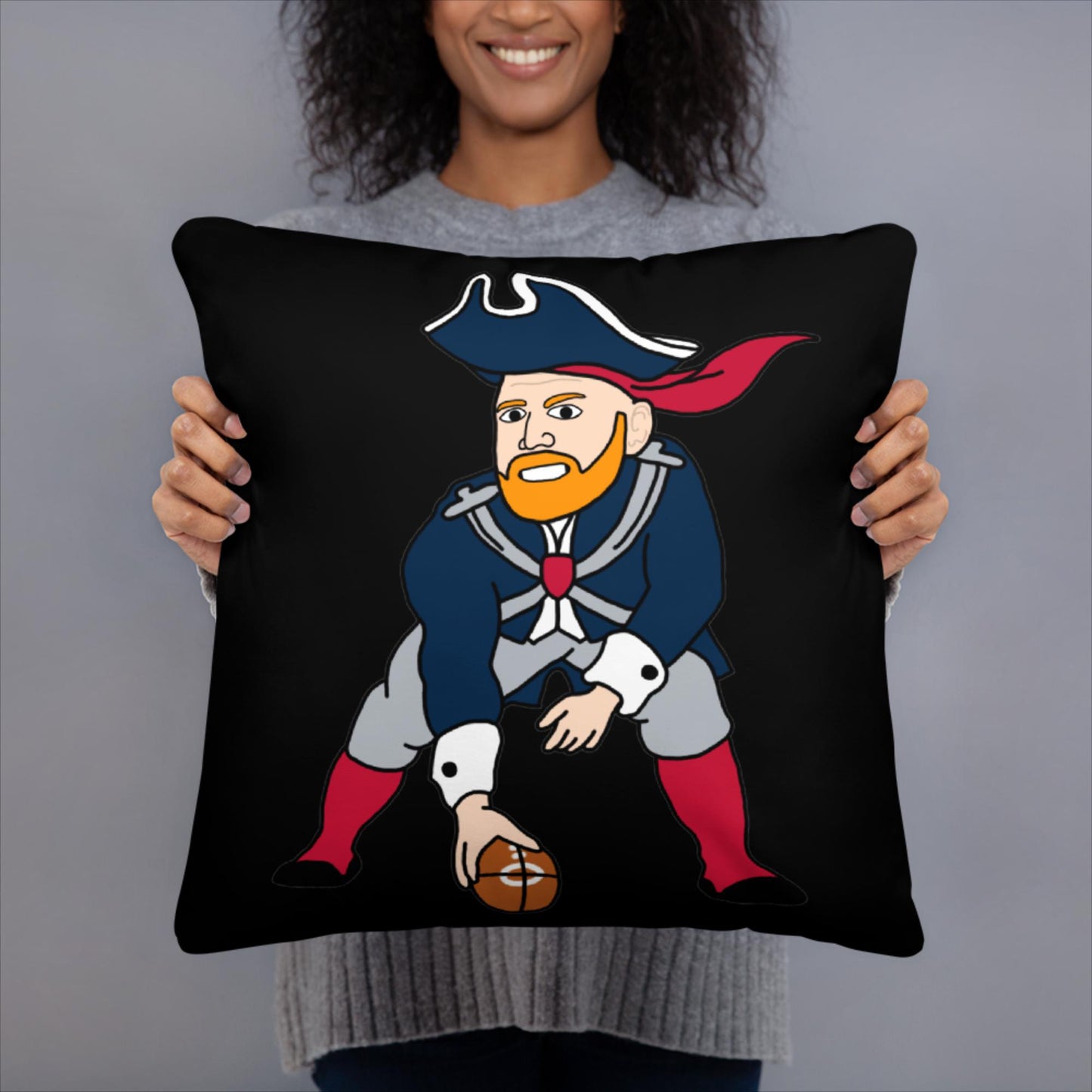 Bill Burrdy New England Patriots NFL Tom Brady Bill Burr Pillow American Football Bill Burr Monday Morning Podcast New England Patriots NFL Podcasts Stand-up Comedy Next Cult Brand