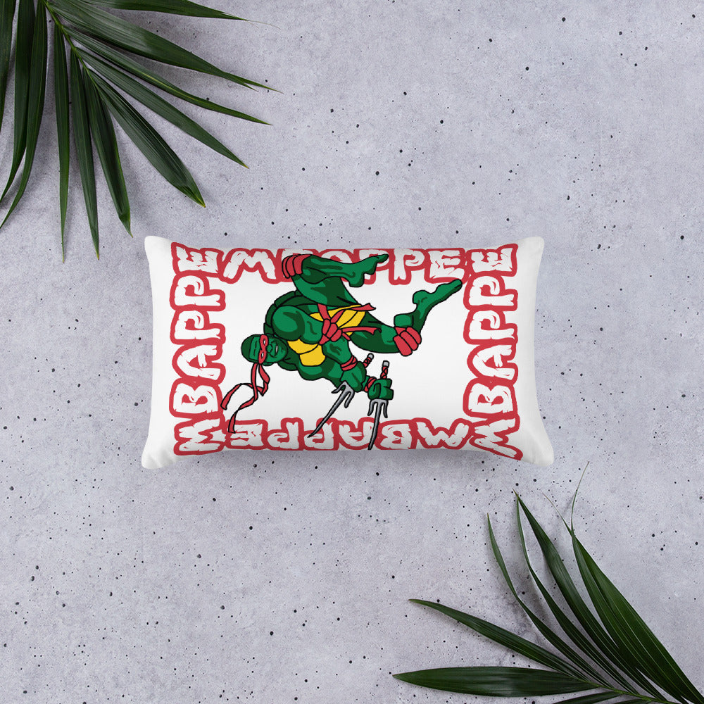 Kylian Mbappe Red Ninja Turtle Raphael Basic Pillow Pillows Football Kylian Mbappe Ninja Turtles PSG Real Madrid Next Cult Brand