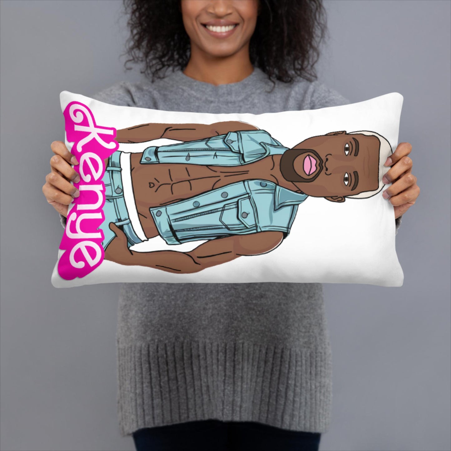 Kenye Barbie Ken Ryan Gosling Kanye West Pillow Default Title Pillows Barbie Kanye West Ken Movies Music Next Cult Brand