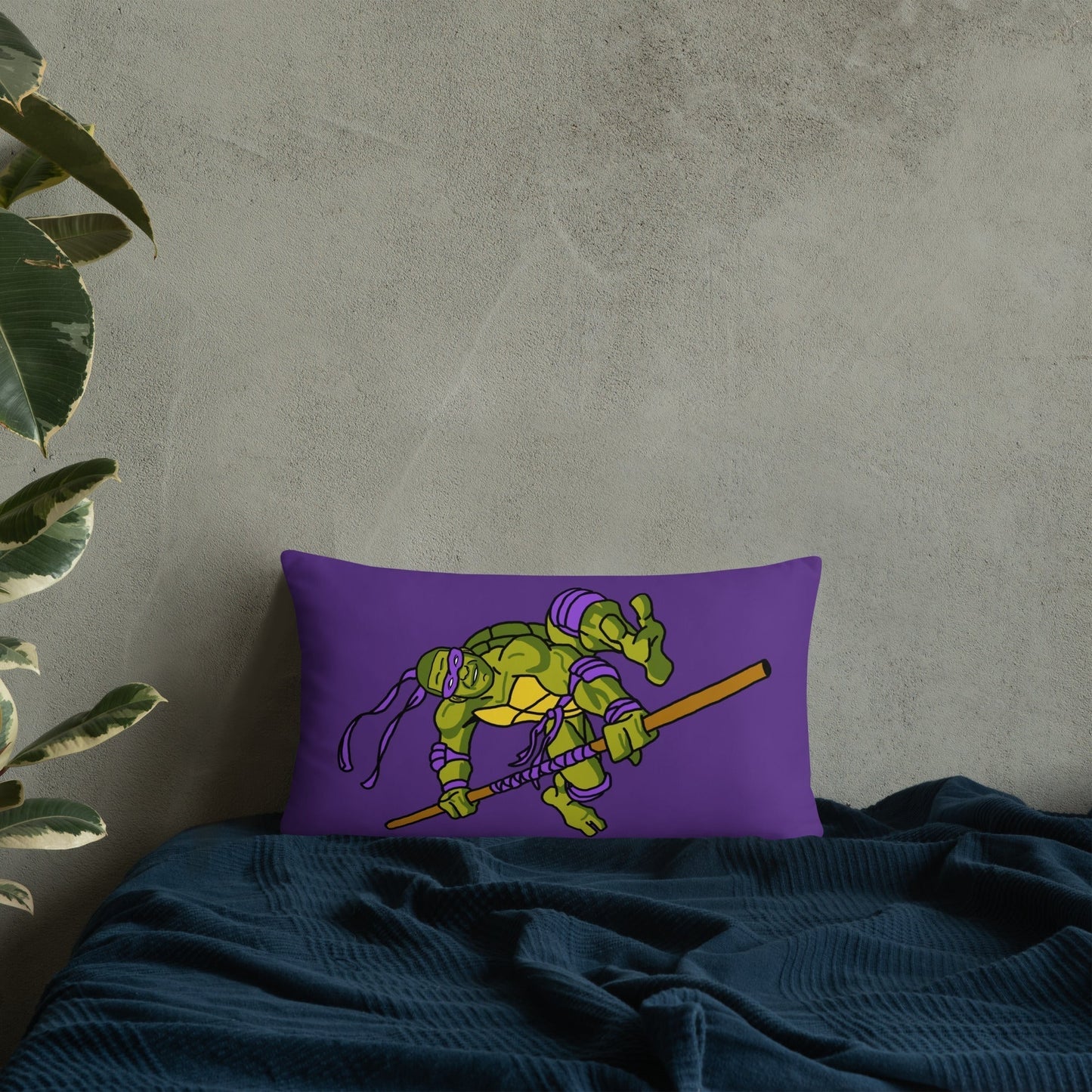 Kylian Mbappe Purple Ninja Turtle Donatello Basic Pillow Pillows Football Kylian Mbappe Ninja Turtles PSG Real Madrid Next Cult Brand
