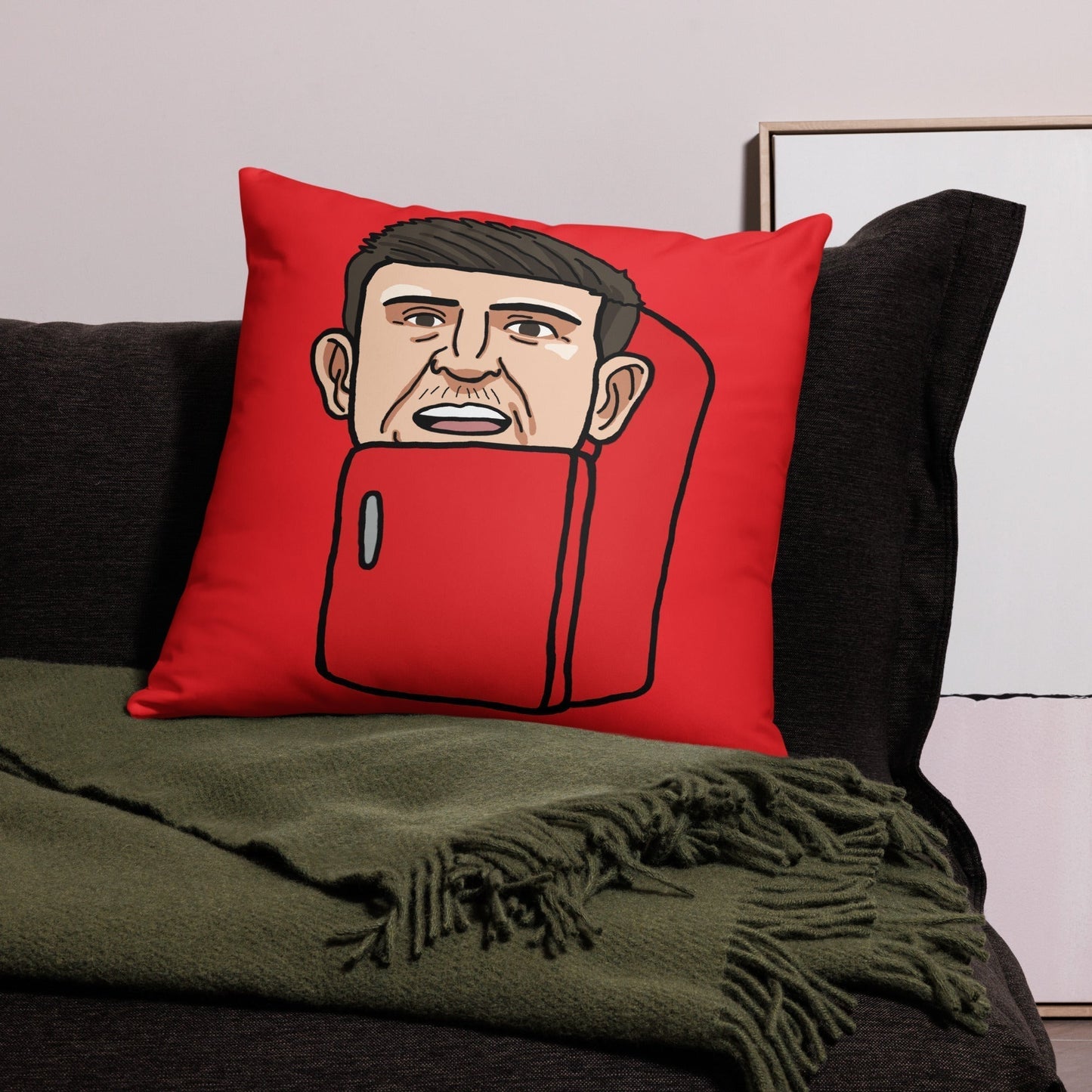 Harry ''The Fridge'' Maguire Pillow Red Pillows Football Harry Maguire Manchester United The Fridge Next Cult Brand