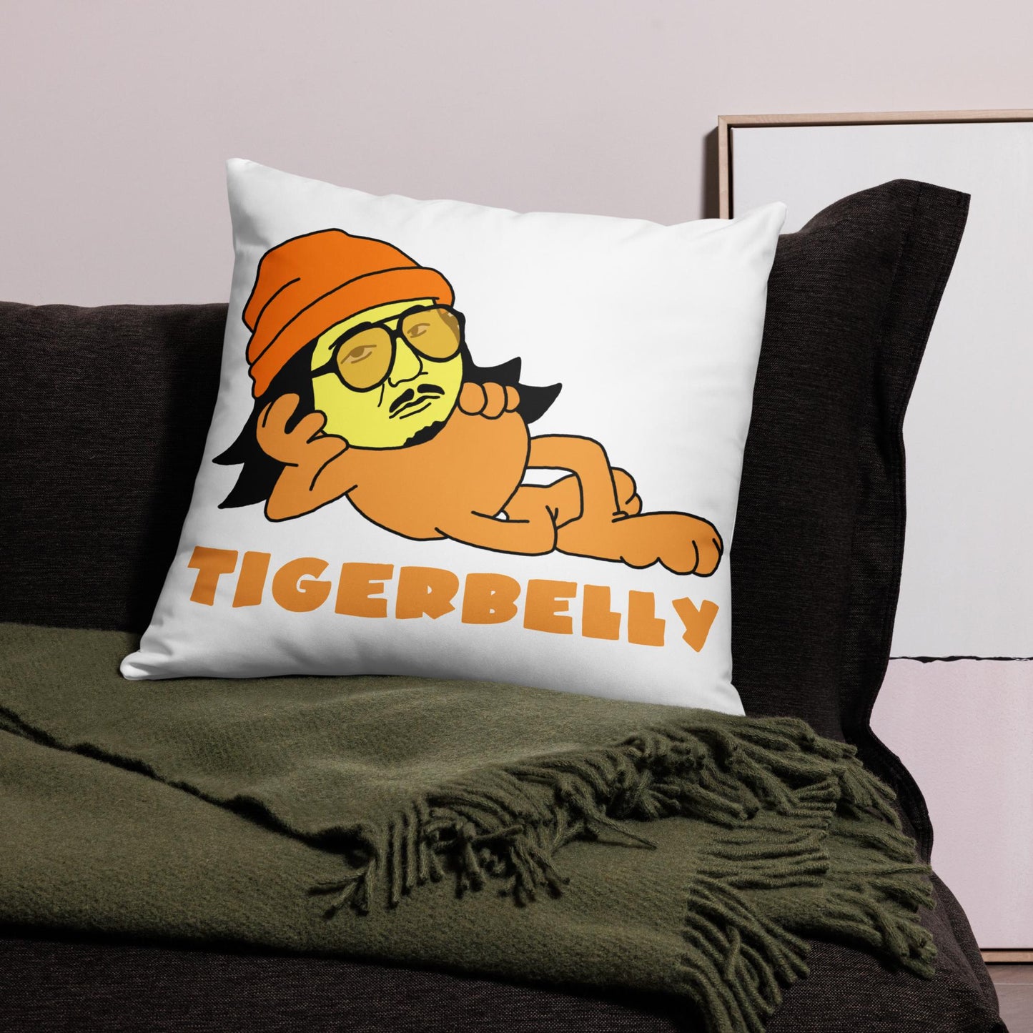 Bobby Lee Tigerbelly, Bobby Lee Merch, Tigerbelly Merch, Bobby Lee Gift, Funny Tigerbelly Gift, Tigerbelly Podcast, TigerBelly Pillow 22″×22″ Pillows Bobby Lee Podcasts Stand-up Comedy TigerBelly Next Cult Brand