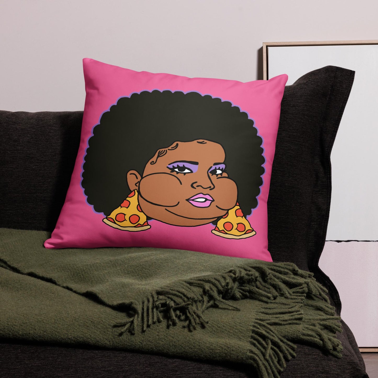 Pizzo Lizzo Pizza Lizzo Merch Lizzo Gift Song Lyrics Lizzo Pillow 22″×22″ Pillows Lizzo Music Next Cult Brand