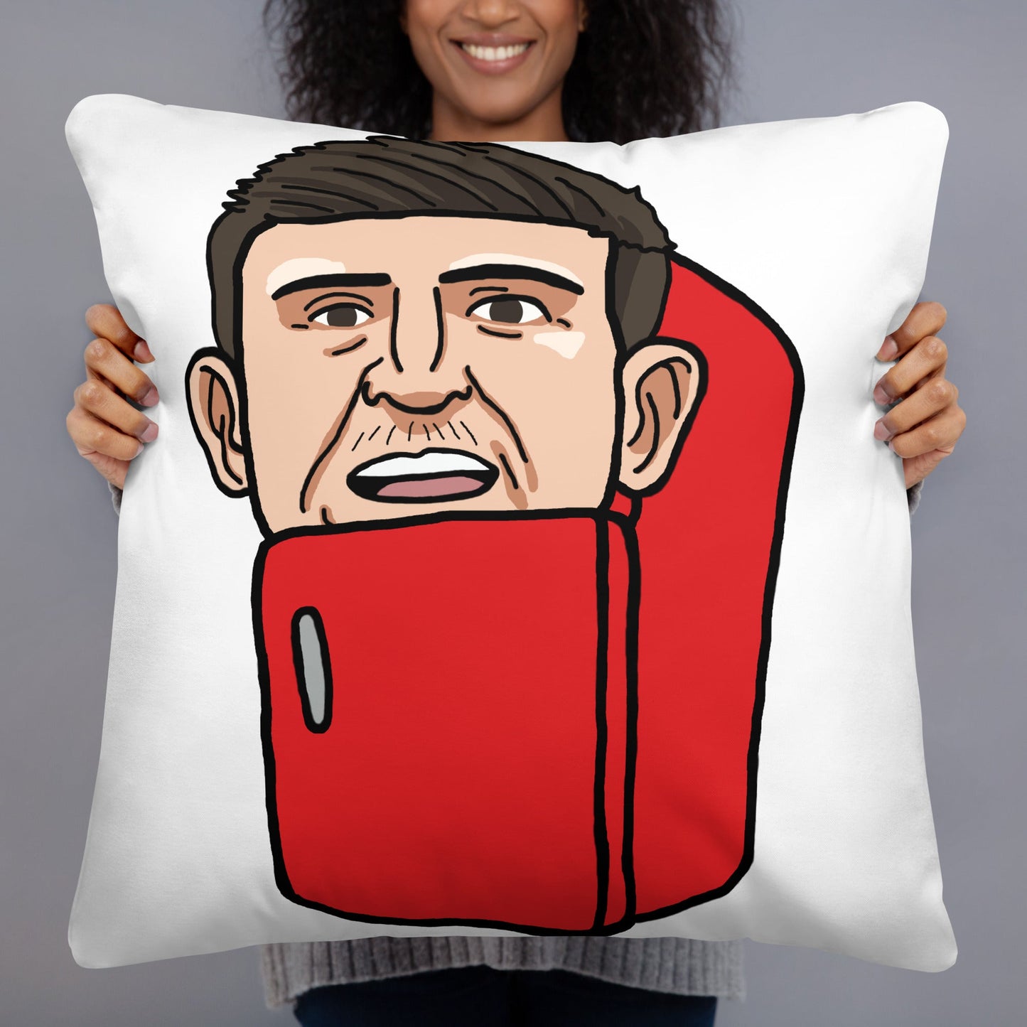 Harry ''The Fridge'' Maguire Pillow 22″×22″ Pillows Football Harry Maguire Manchester United The Fridge Next Cult Brand