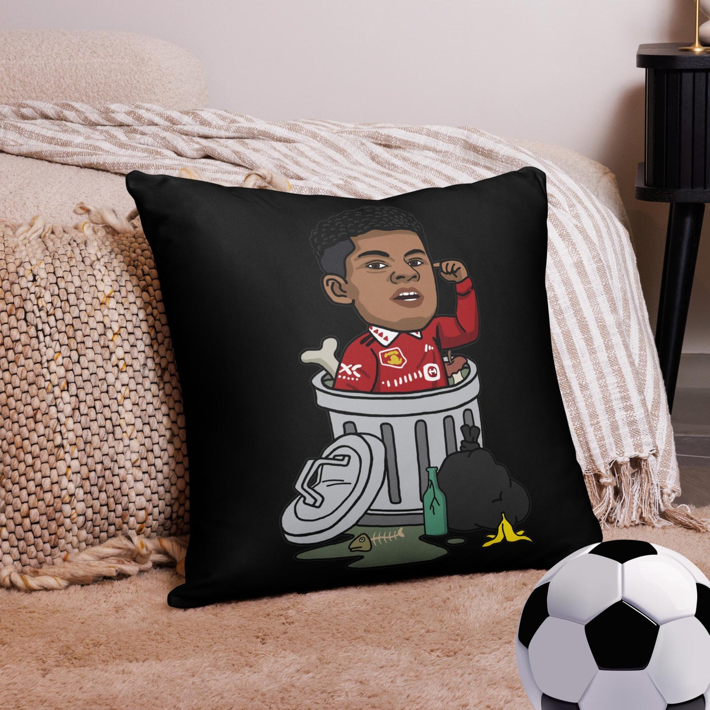 Trashford Marcus Rashford Manchester United Gift Man United Gift Marcus Rashford Pillow 22″×22″ Pillows Football Manchester United Marcus Rashford Next Cult Brand