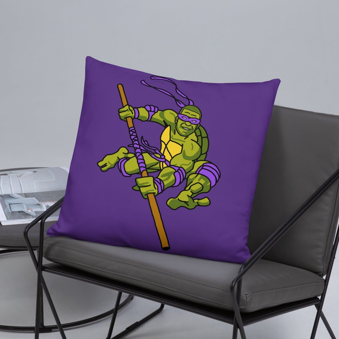 Kylian Mbappe Purple Ninja Turtle Donatello Basic Pillow Pillows Football Kylian Mbappe Ninja Turtles PSG Real Madrid Next Cult Brand