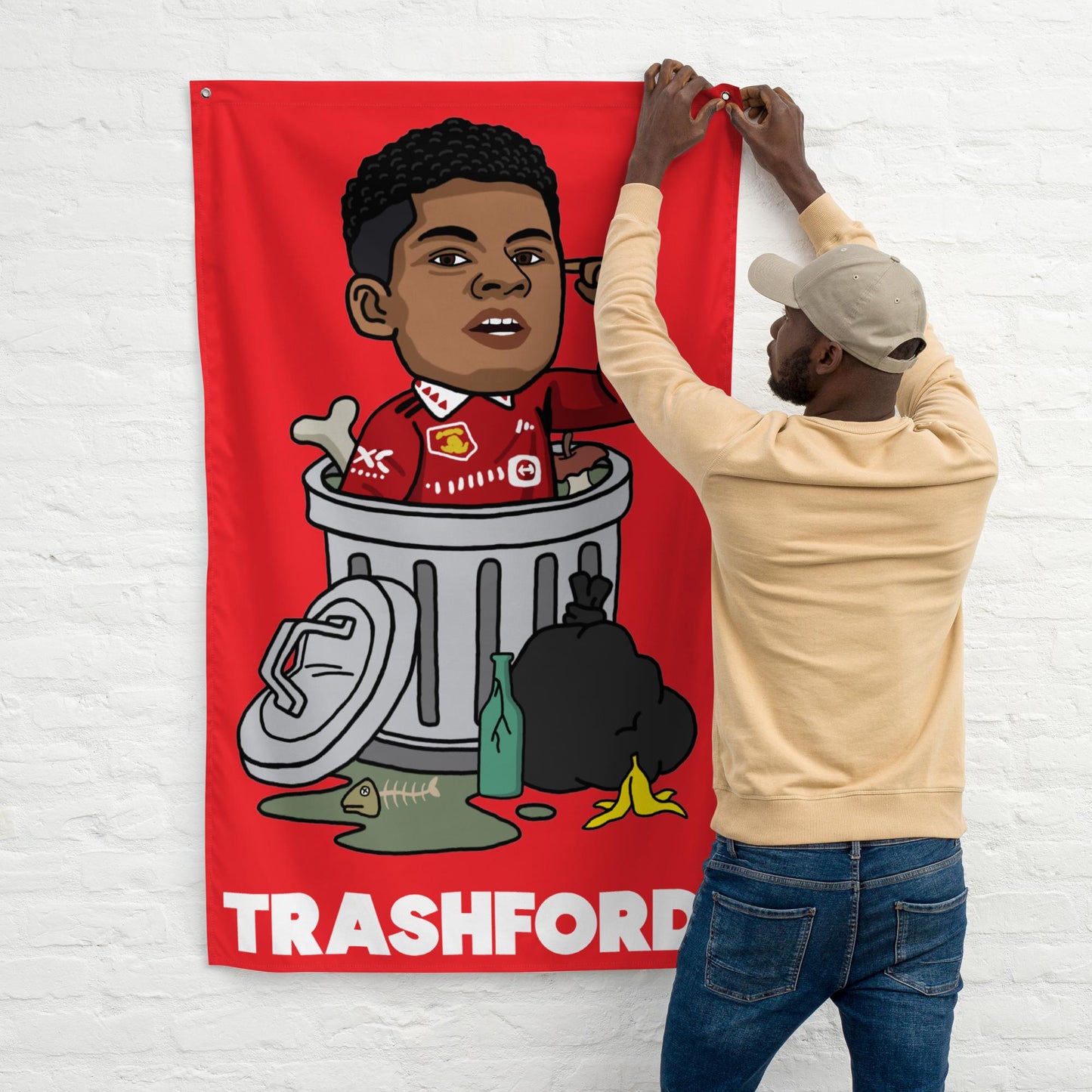 Trashford Marcus Rashford Manchester United Gift Man United Gift Marcus Rashford Flag Default Title Flags Football Manchester United Marcus Rashford Next Cult Brand