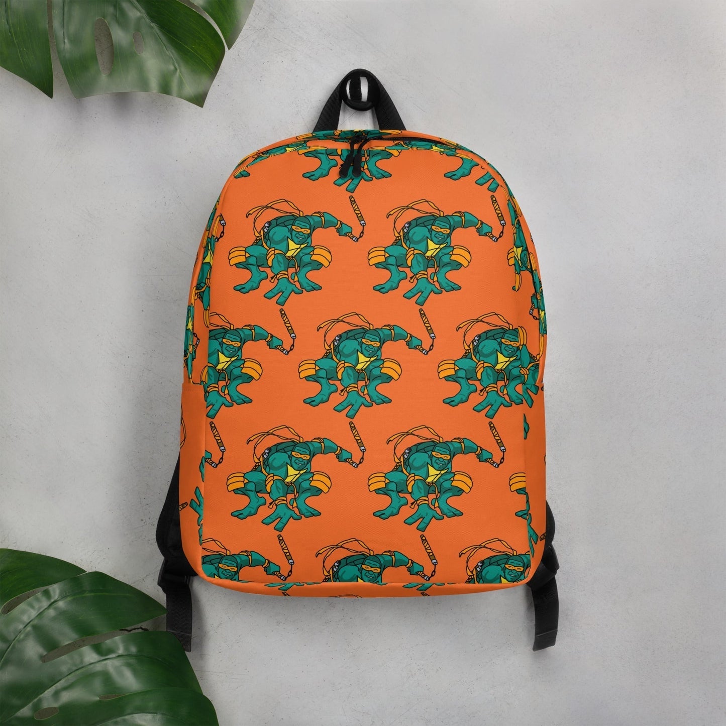 Kylian Mbappe Orange Ninja Turtle Michelangelo Minimalist Backpack Default Title Bags Football Kylian Mbappe Ninja Turtles PSG Real Madrid Next Cult Brand