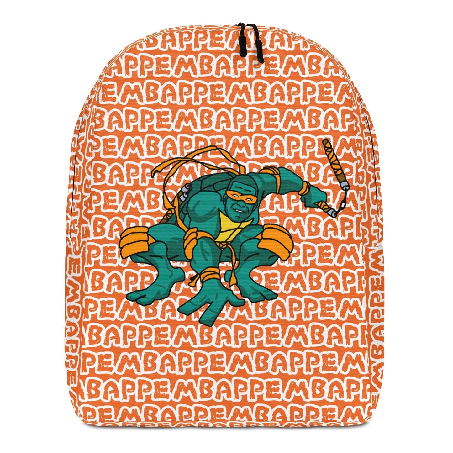 Kylian Mbappe Orange Ninja Turtle Michelangelo Minimalist Backpack Default Title Bags Football Kylian Mbappe Ninja Turtles PSG Real Madrid Next Cult Brand