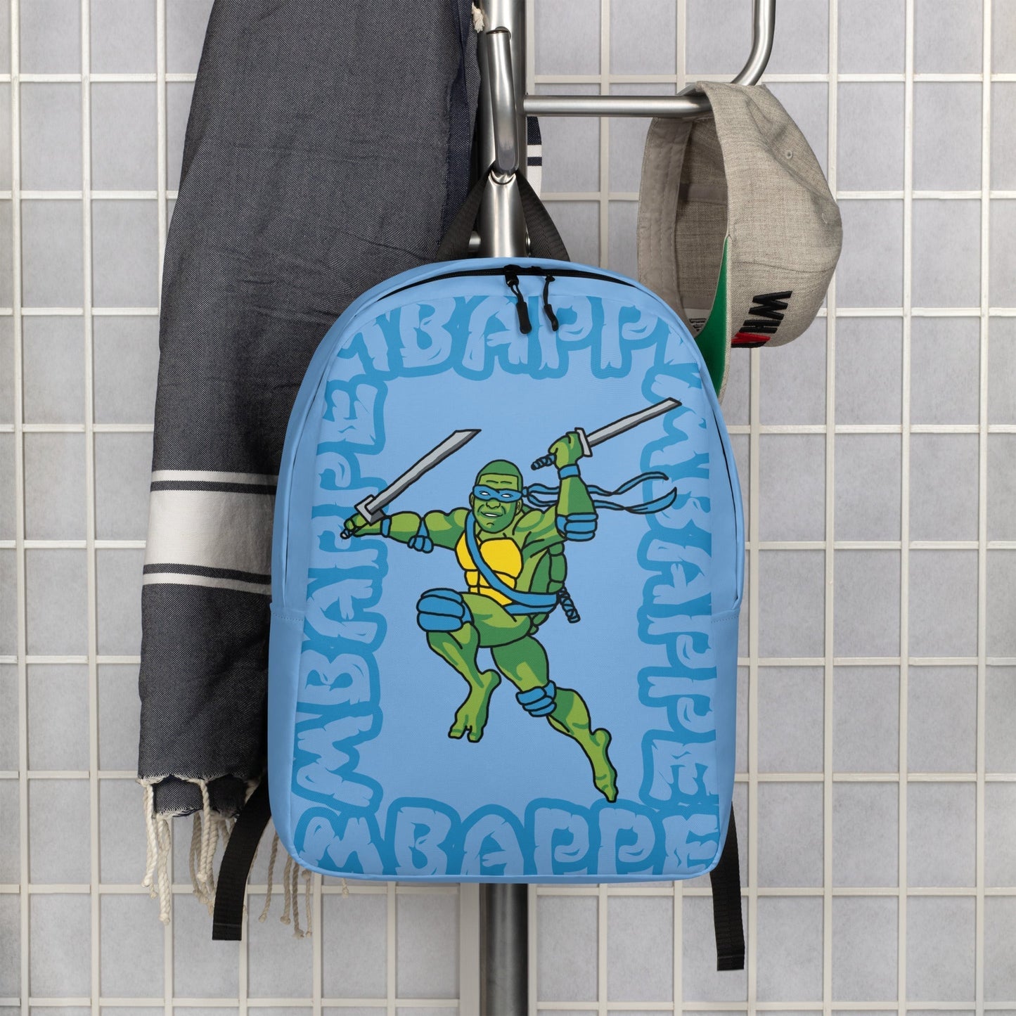 Kylian Mbappe Blue Ninja Turtle Leonardo Minimalist Backpack Default Title Bags Football Kylian Mbappe Ninja Turtles PSG Real Madrid Next Cult Brand