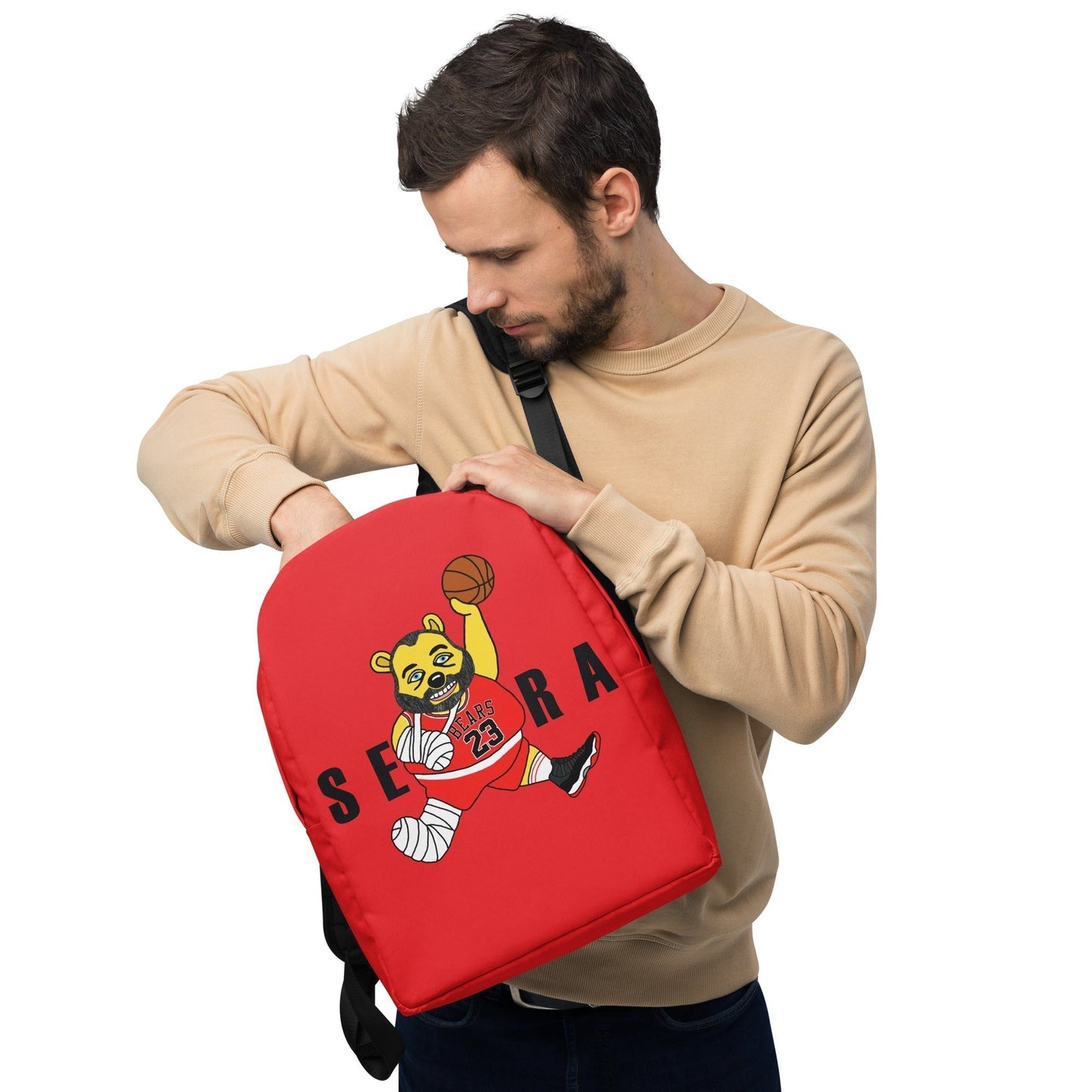 Air Segura, Tom Segura Basketball, Your Mom's House (YMH), 2 Bears 1 Cave, Funny Minimalist Backpack Default Title Bags 2 Bears 1 Cave Air Segura Podcasts Stand-up Comedy Tom Segura YMH Next Cult Brand