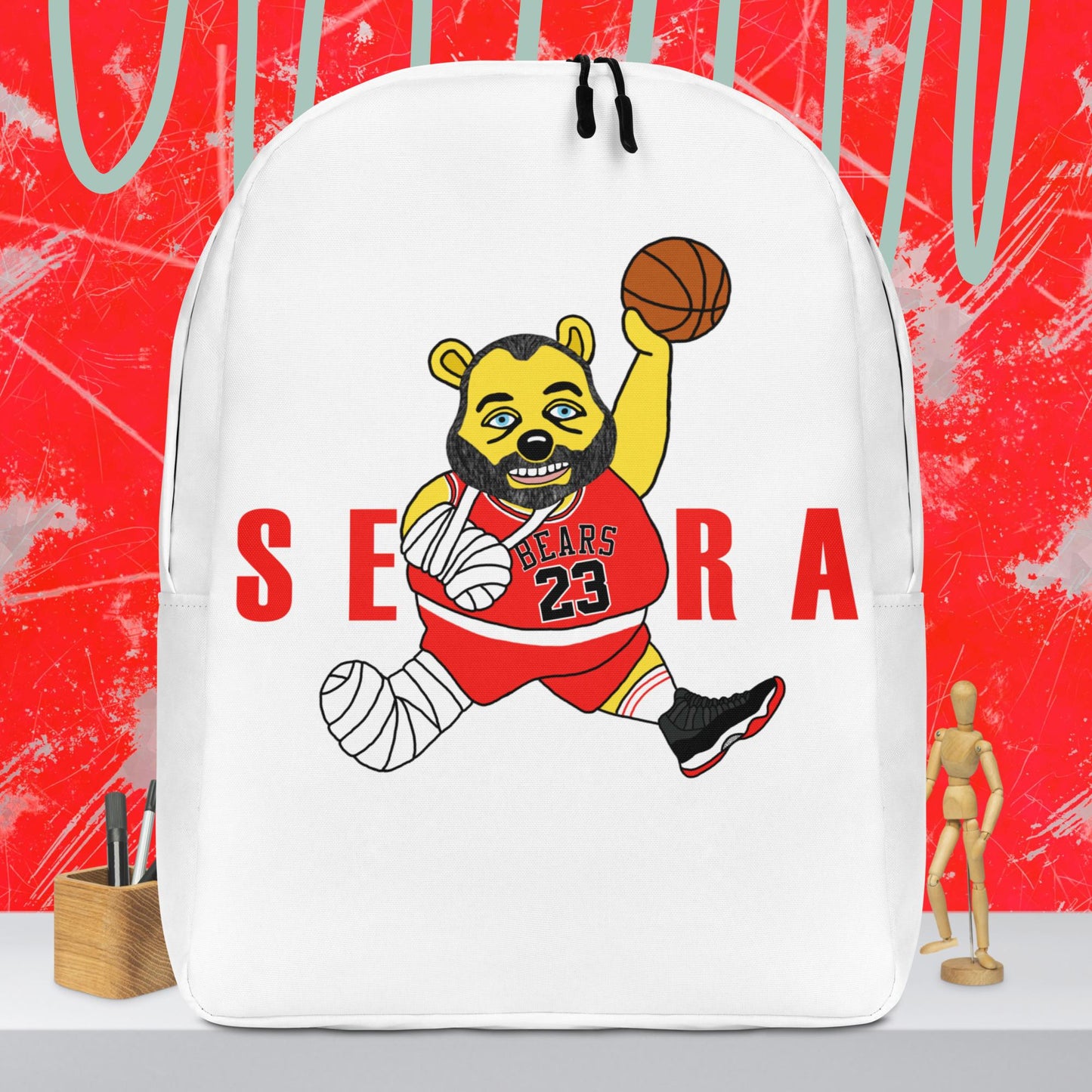 Air Segura, Tom Segura Basketball, Your Mom's House (YMH), 2 Bears 1 Cave, Funny Minimalist Backpack Default Title Bags 2 Bears 1 Cave Air Segura Podcasts Stand-up Comedy Tom Segura YMH Next Cult Brand