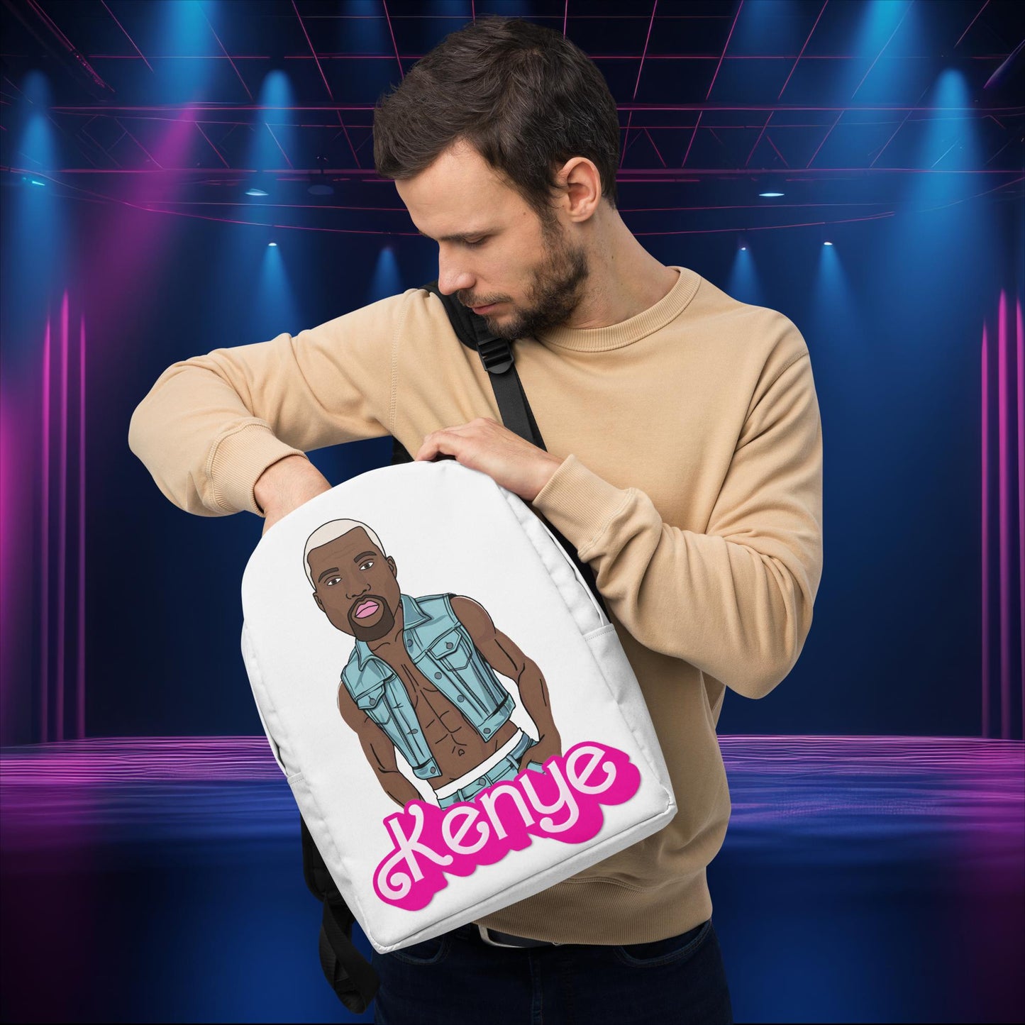 Kenye Barbie Ken Ryan Gosling Kanye West Backpack Default Title Bags Barbie Kanye West Ken Movies Music Next Cult Brand