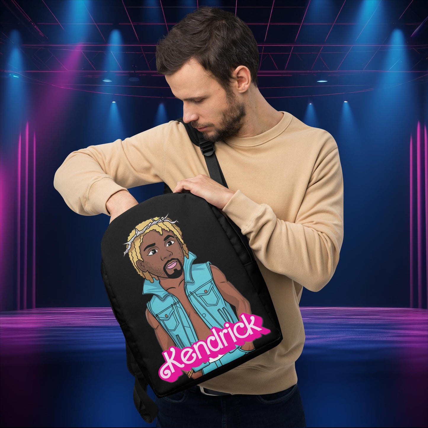 Kendrick Barbie Ken Ryan Gosling Kendrick Lamar Backpack Default Title Bags Barbie Ken Kendrick Lamar Movies Music Next Cult Brand