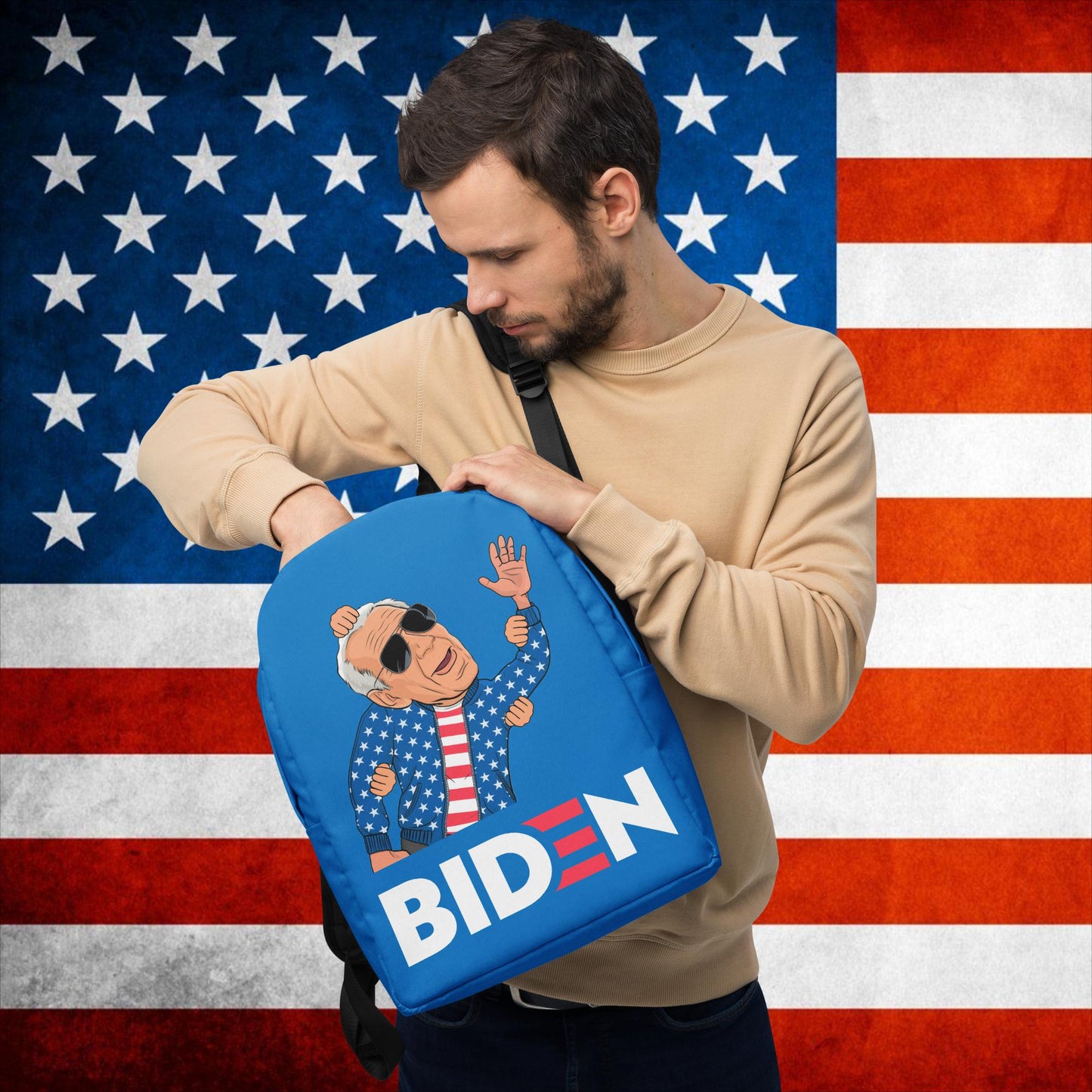Weekend at Biden's Joe Biden Meme Democrat Republican Trump Gift Biden Gift 90s Vintage Backpack Default Title Bags Democrats Joe Biden Politics Next Cult Brand