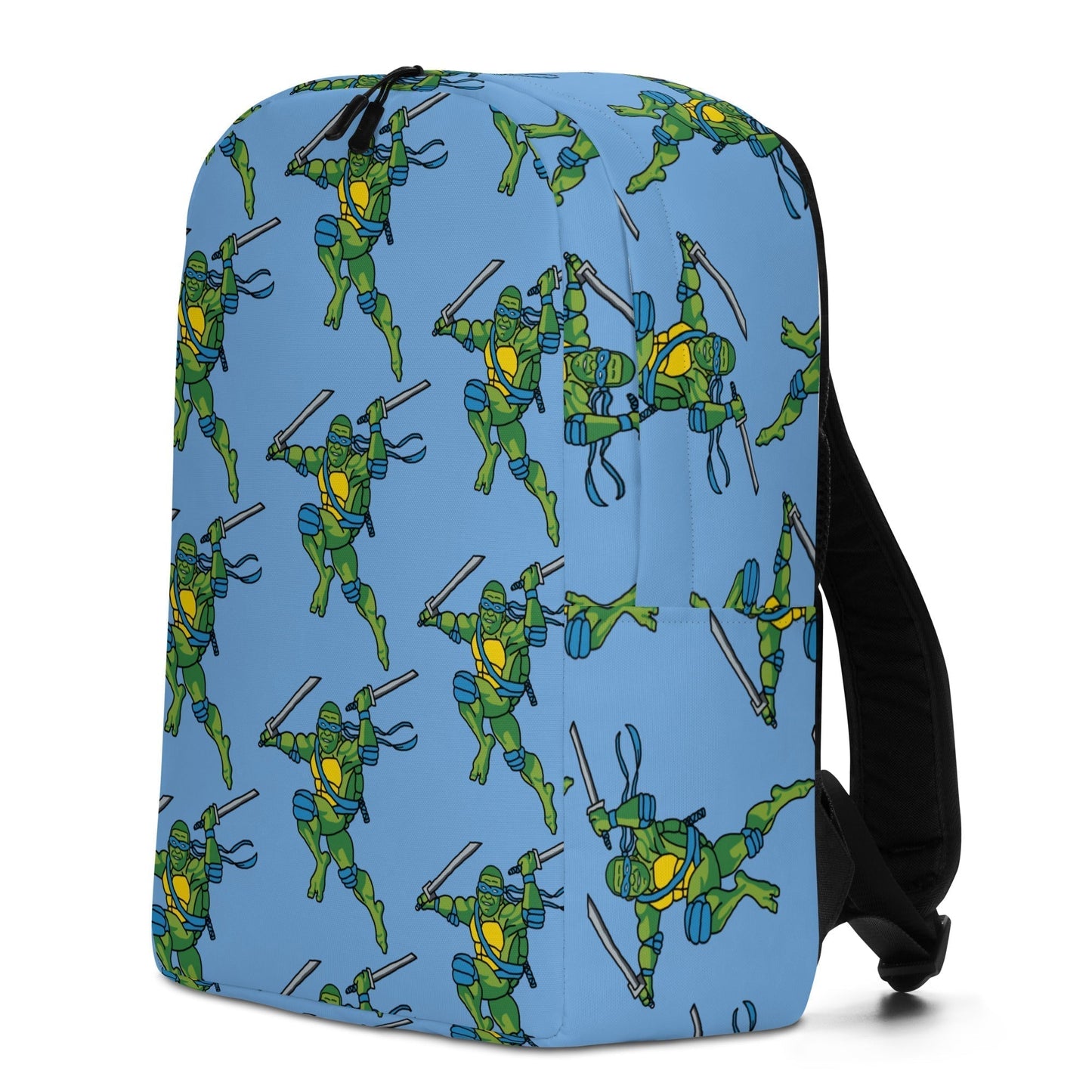 Kylian Mbappe Blue Ninja Turtle Leonardo Minimalist Backpack Bags Football Kylian Mbappe Ninja Turtles PSG Real Madrid Next Cult Brand