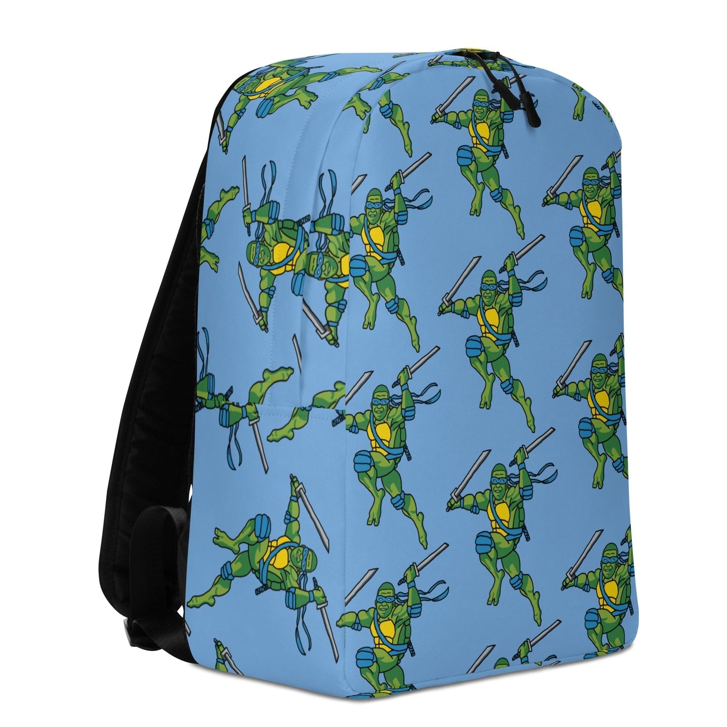 Kylian Mbappe Blue Ninja Turtle Leonardo Minimalist Backpack Bags Football Kylian Mbappe Ninja Turtles PSG Real Madrid Next Cult Brand