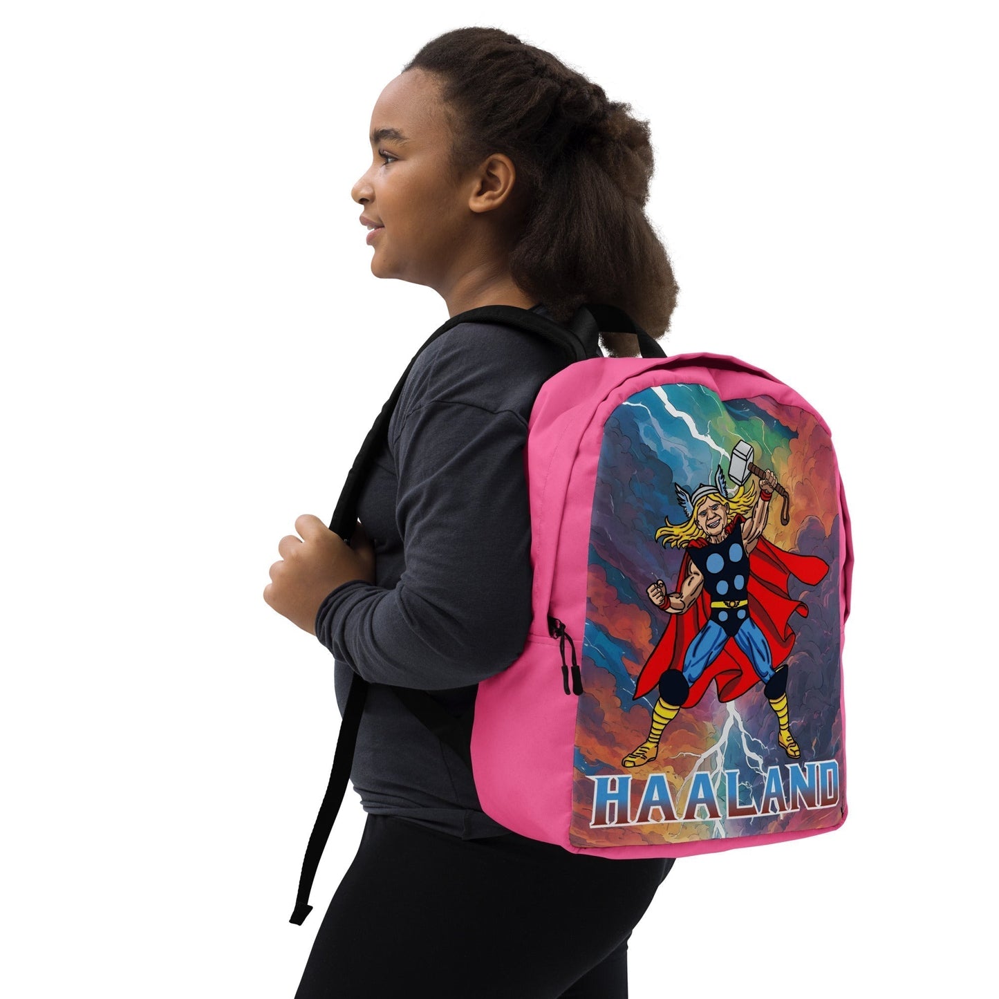 Erling Haaland Thor Avenger Manchester City Funny Football/ Soccer Meme Minimalist Backpack Default Title Bags Erling Haaland Football Manchester City Thor Next Cult Brand