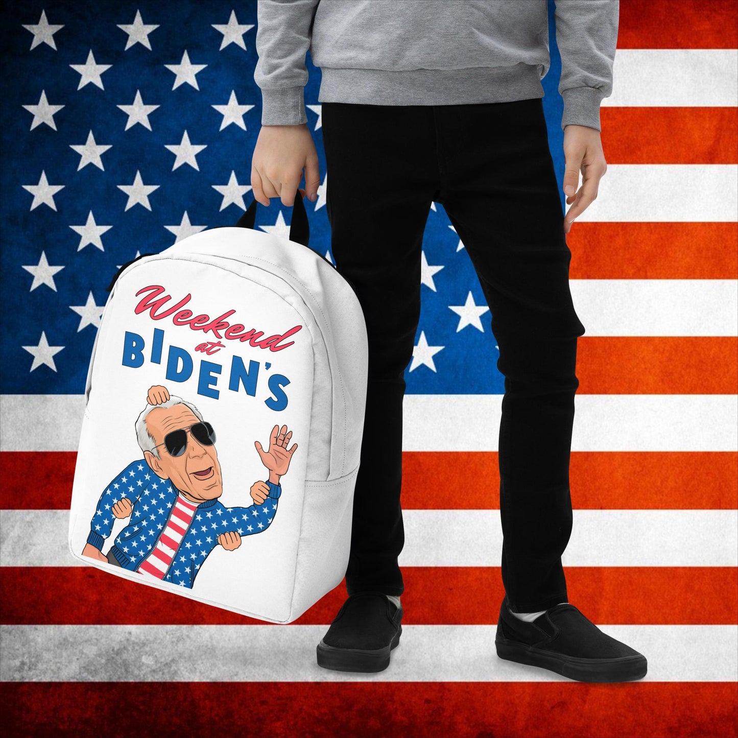 Weekend at Biden's Joe Biden Meme Democrat Republican Trump Gift Biden Gift 90s Vintage Backpack Default Title Bags Democrats Joe Biden Politics Next Cult Brand