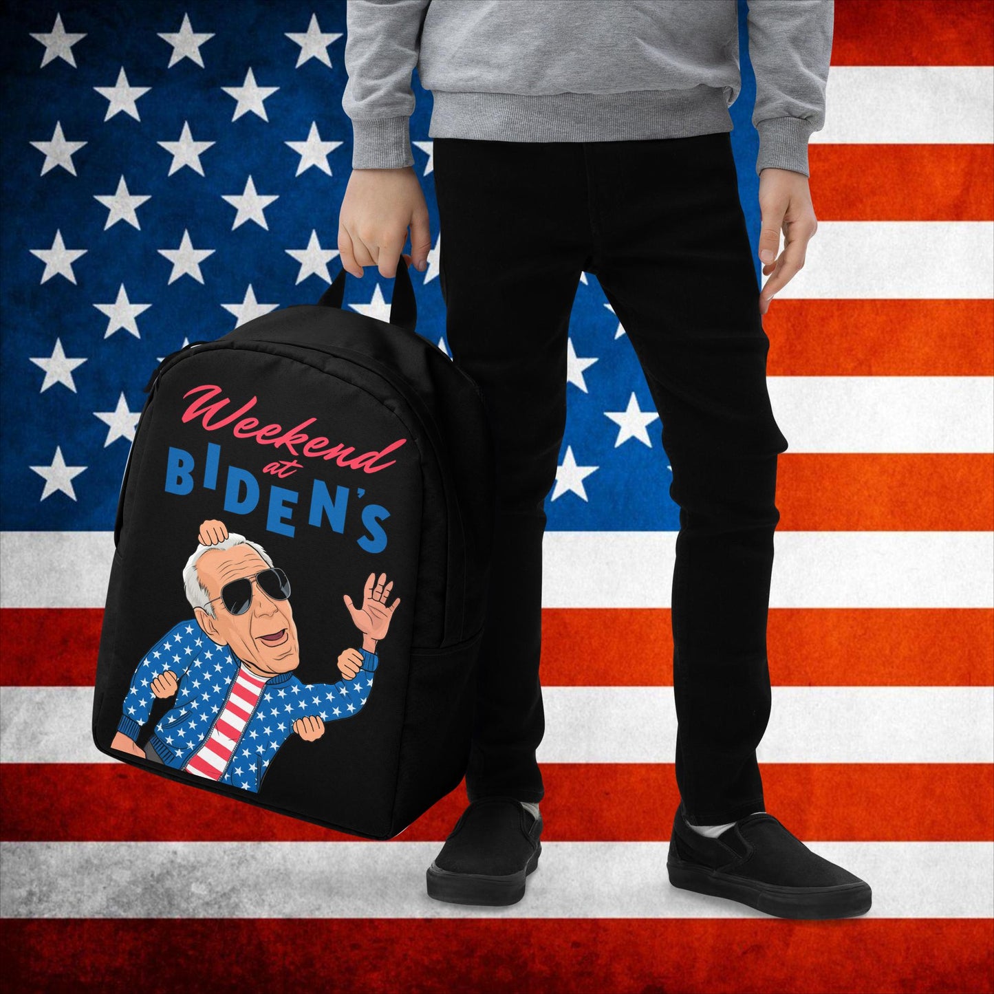 Weekend at Biden's Joe Biden Meme Democrat Republican Trump Gift Biden Gift 90s Vintage Backpack Default Title Bags Democrats Joe Biden Politics Next Cult Brand