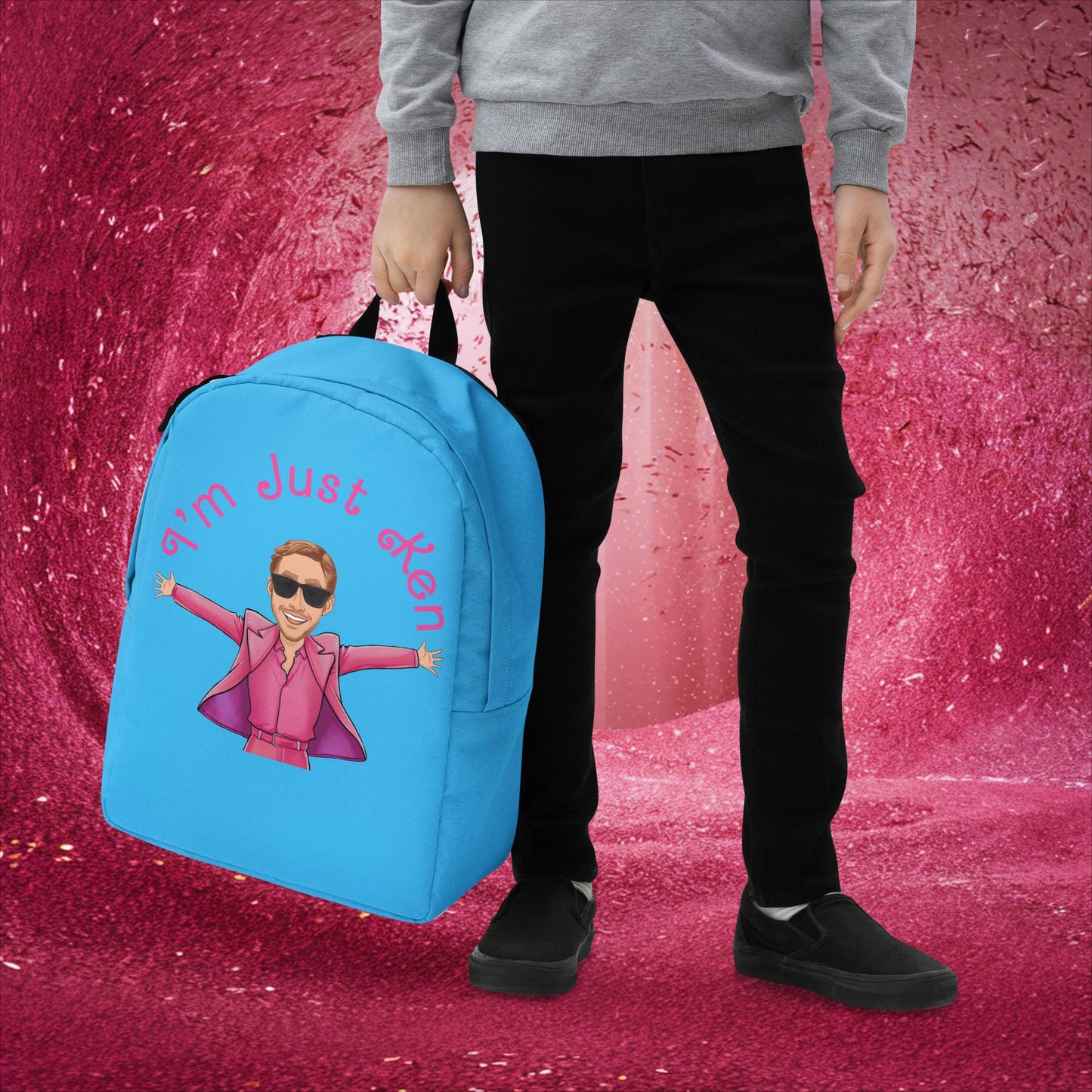 Ken Barbie Ryan Gosling I'm Just Ken Backpack Default Title Bags Barbie Celebrities Ken Movies Ryan Gosling Next Cult Brand