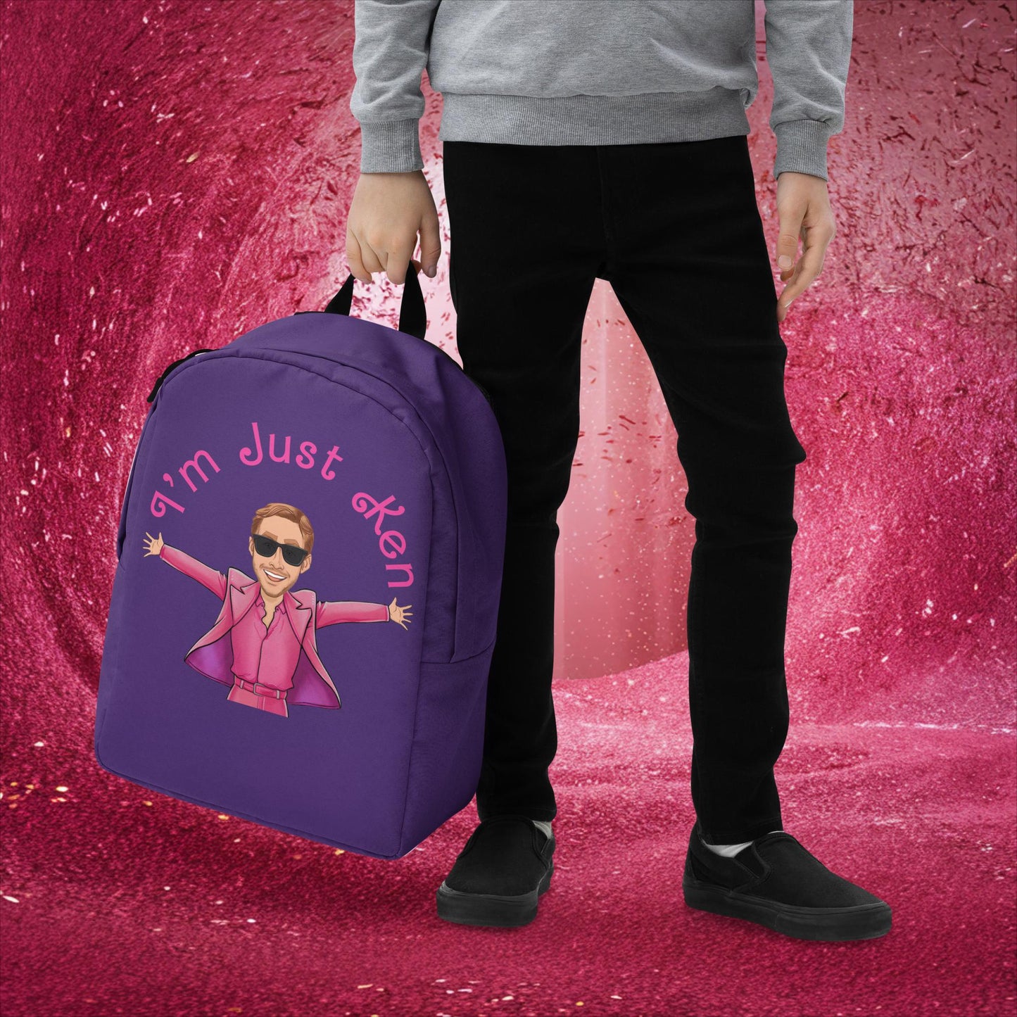 Ken Barbie Ryan Gosling I'm Just Ken Backpack Default Title Bags Barbie Celebrities Ken Movies Ryan Gosling Next Cult Brand