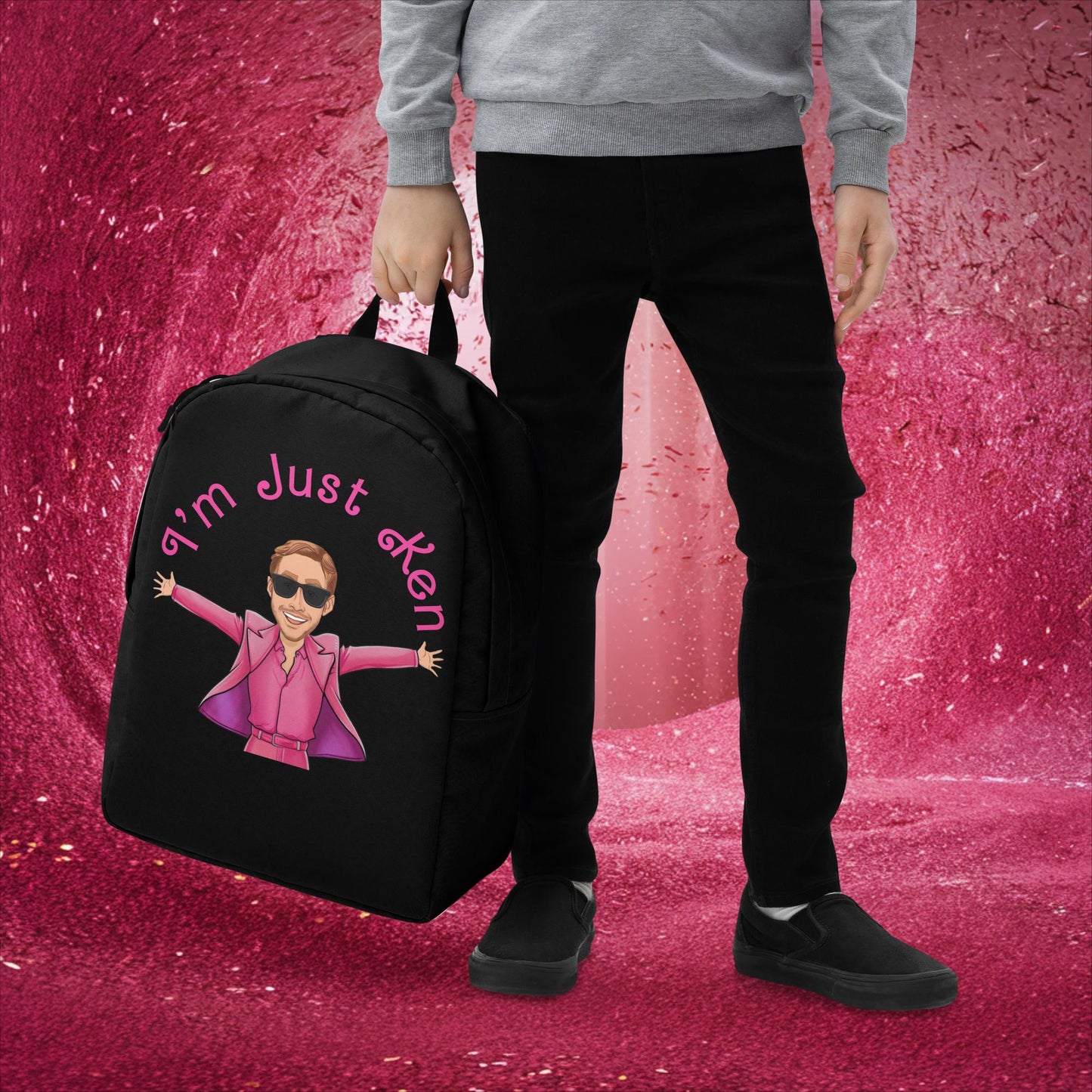 Ken Barbie Ryan Gosling I'm Just Ken Backpack Default Title Bags Barbie Celebrities Ken Movies Ryan Gosling Next Cult Brand